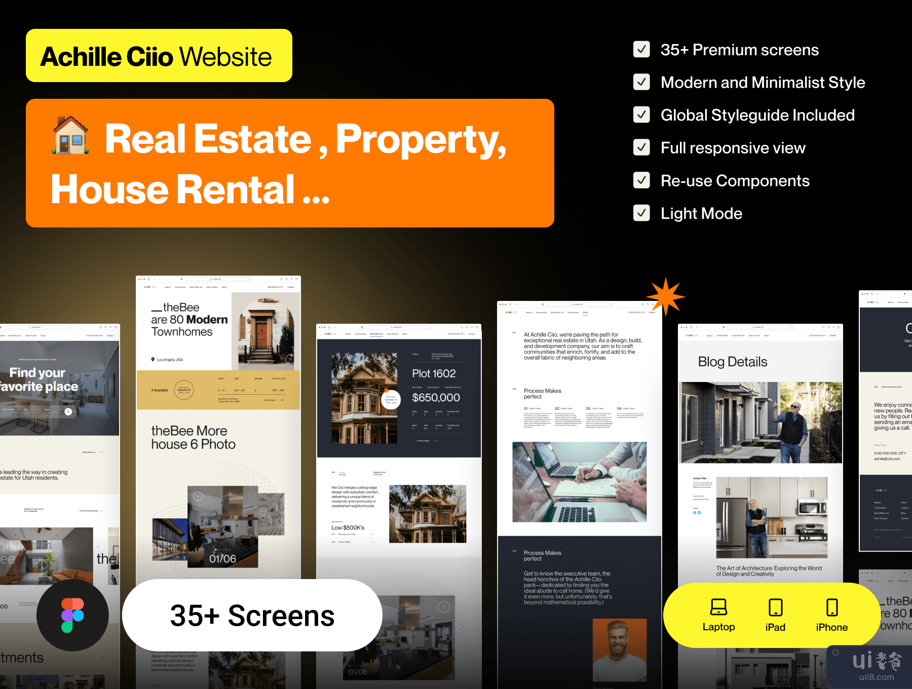 Achille Ciio - 房地产网页模板 (Achille Ciio - Real Estate Web Templates)插图7