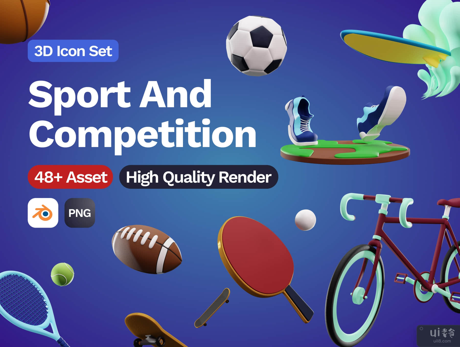 3D 运动和竞赛图标 (3D Sport And Competition Icon)插图7