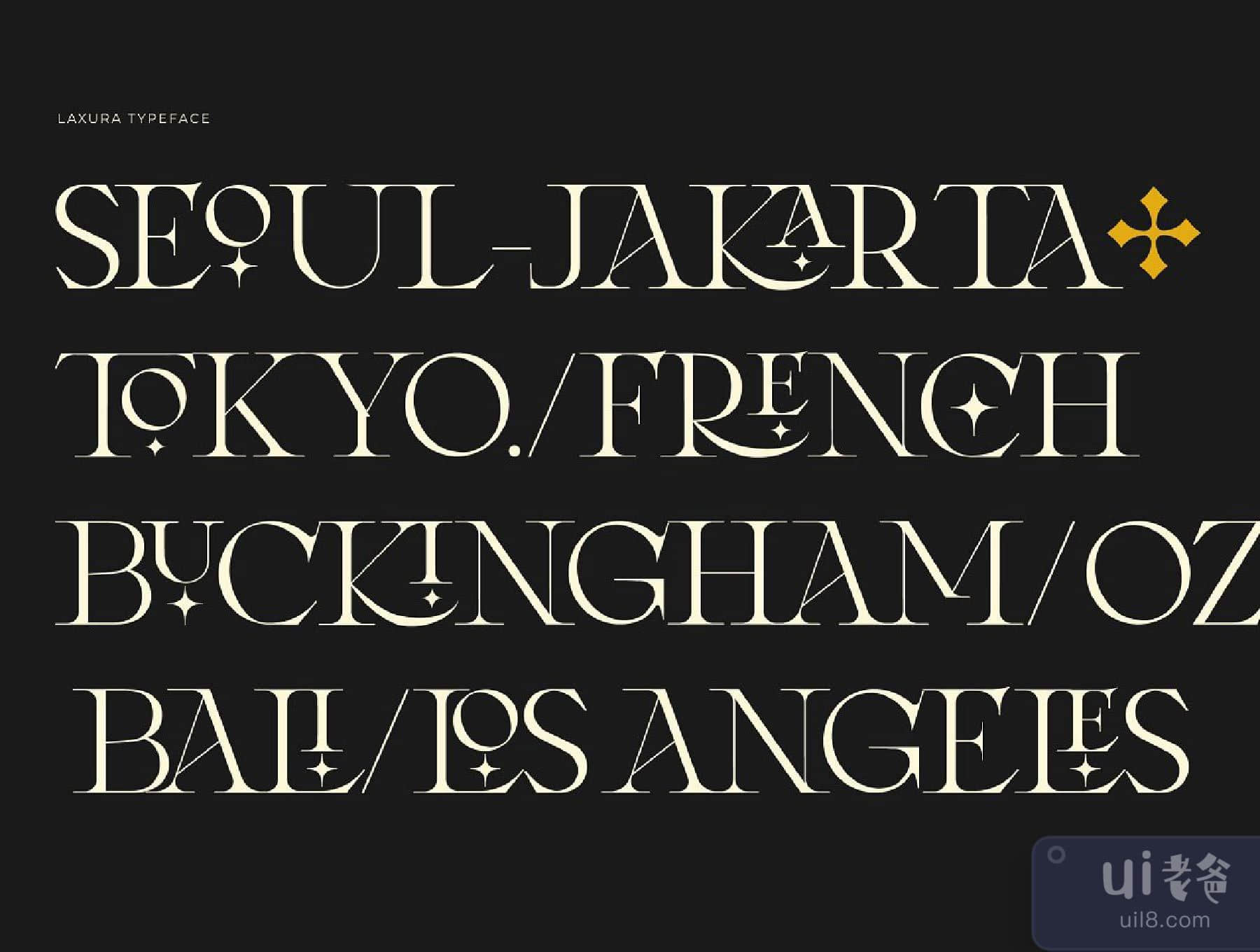 Laxura - 雄伟的字体 (Laxura - Majestic Typeface)插图27