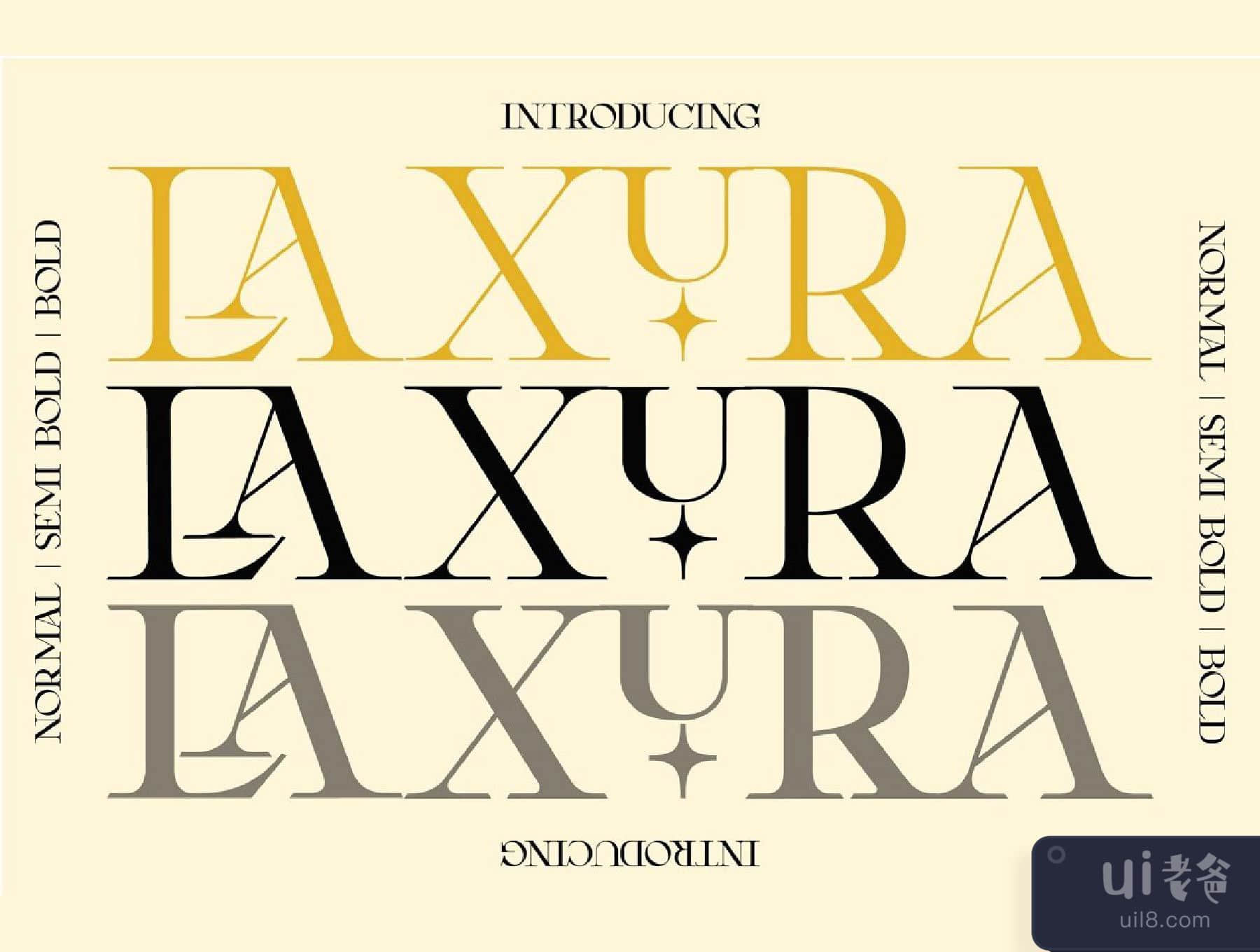 Laxura - 雄伟的字体 (Laxura - Majestic Typeface)插图14