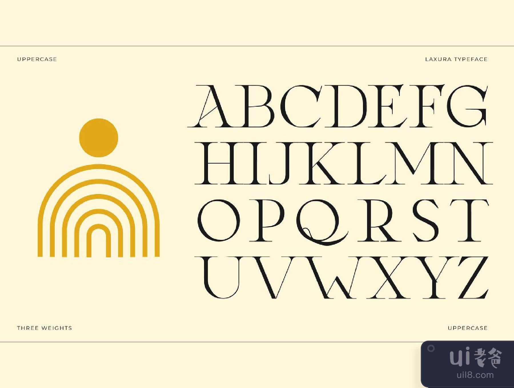 Laxura - 雄伟的字体 (Laxura - Majestic Typeface)插图18