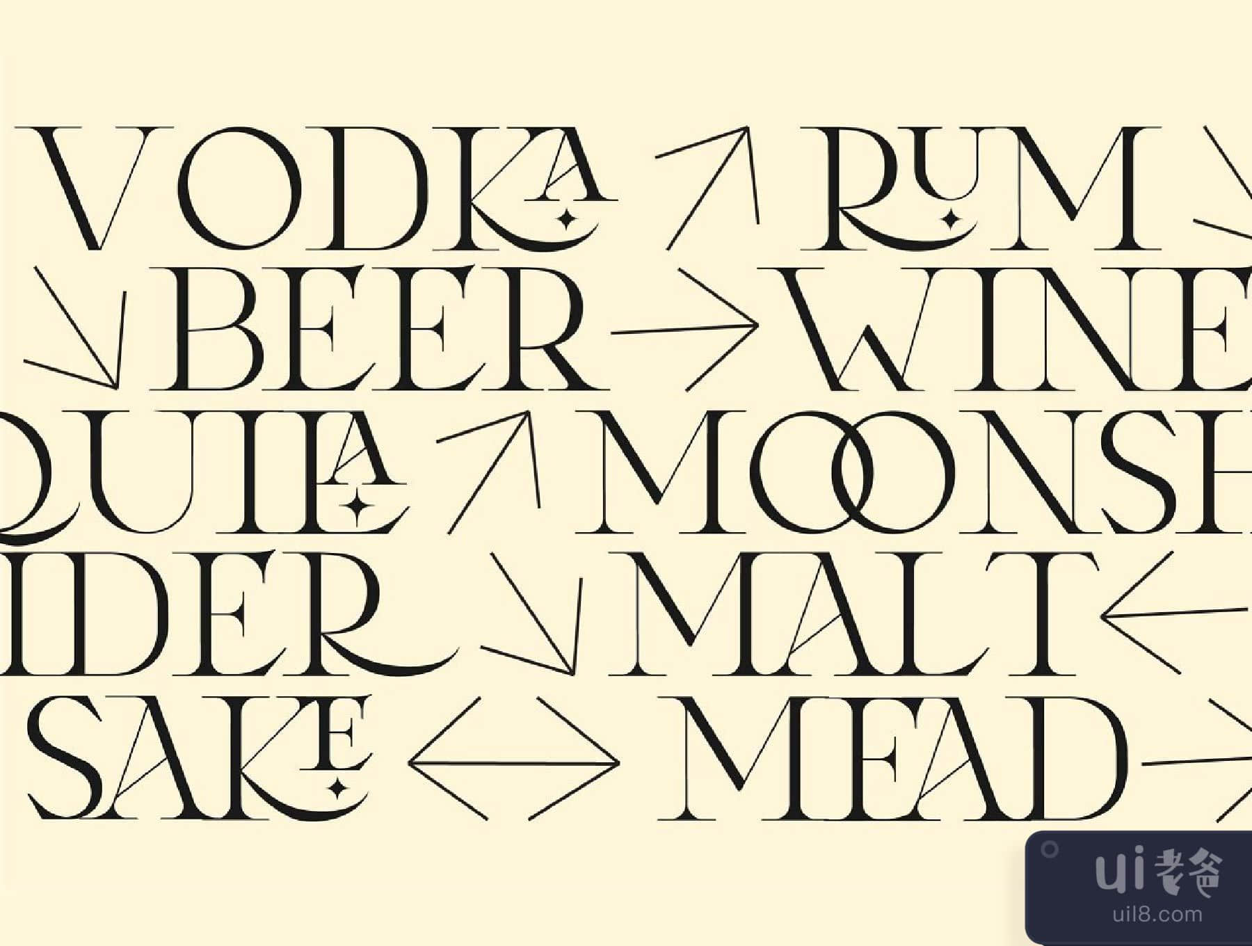 Laxura - 雄伟的字体 (Laxura - Majestic Typeface)插图20