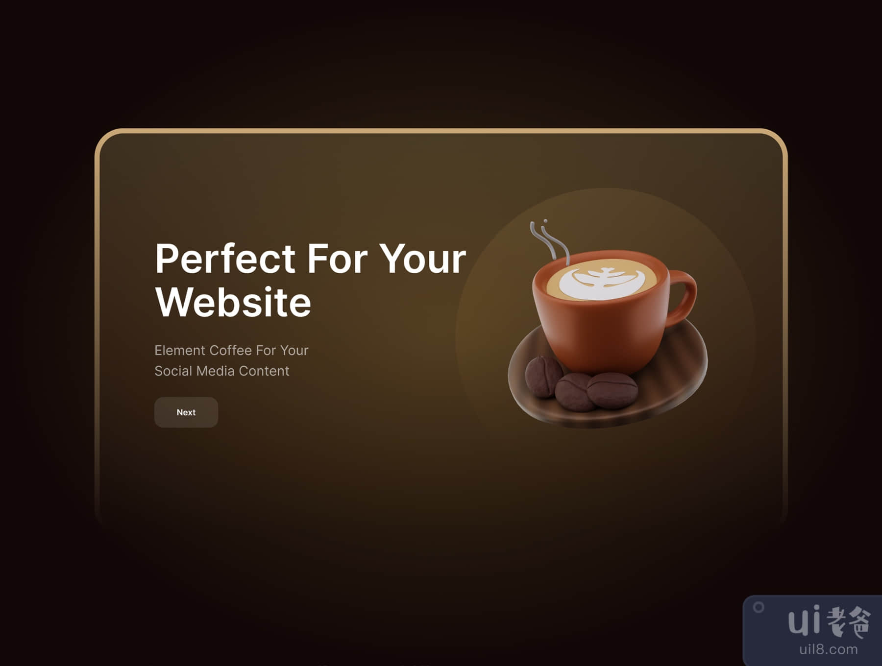3D咖啡店图标 (3D Coffee Shop Icon)插图3