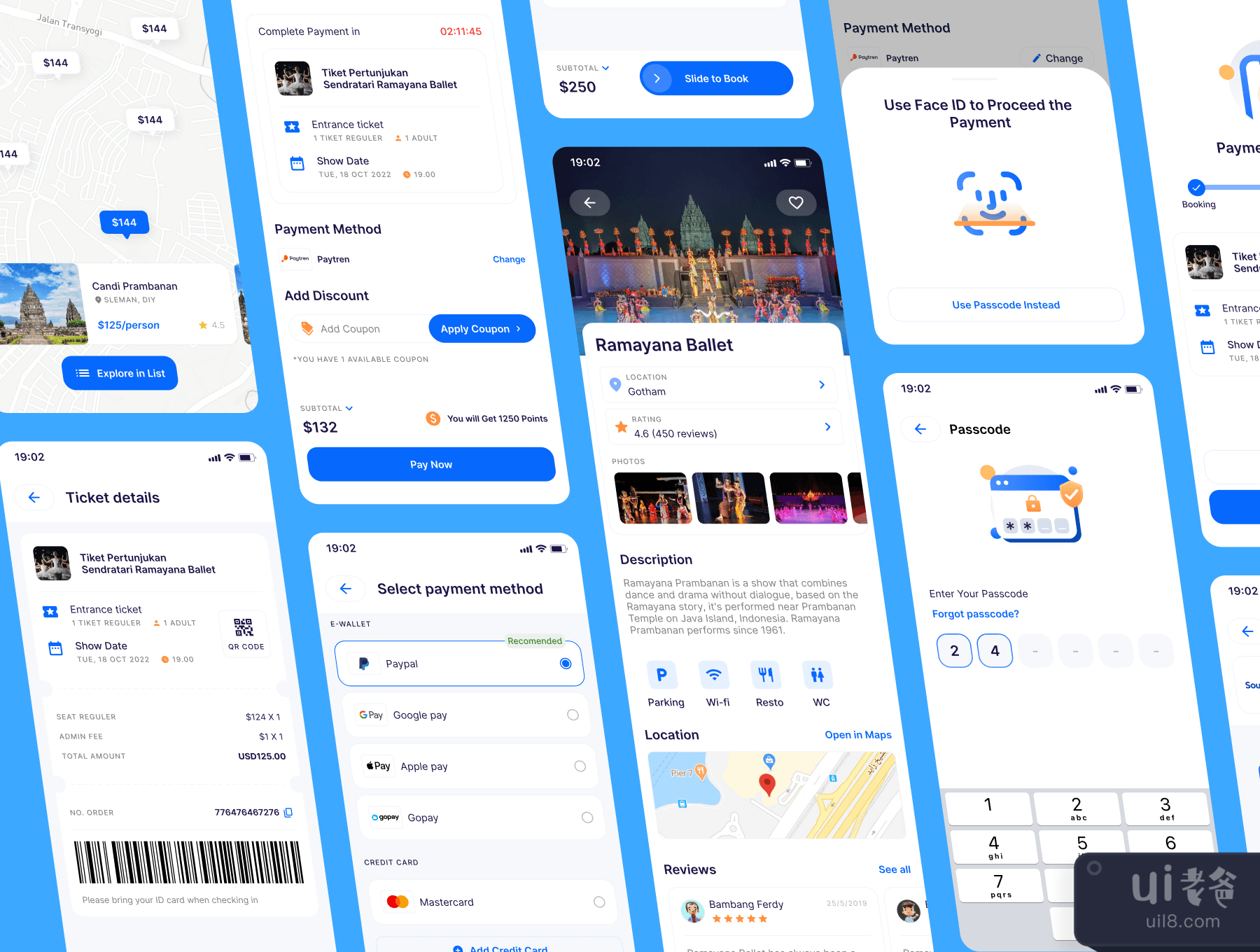 TravelFly - 旅游应用UI套件 (TravelFly - Travel App UI Kit)插图4