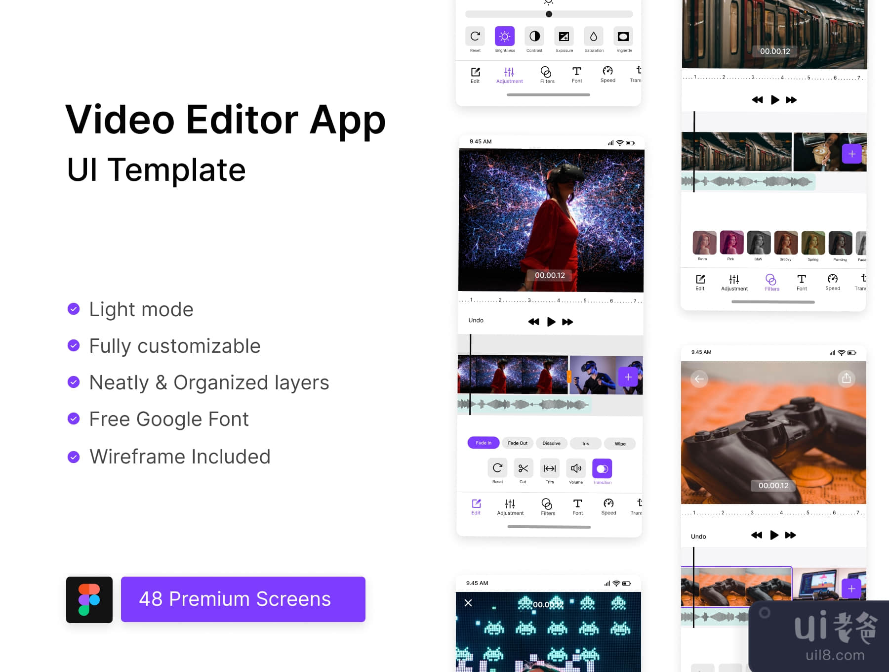 视频编辑应用UI (Video Editor App UI)插图