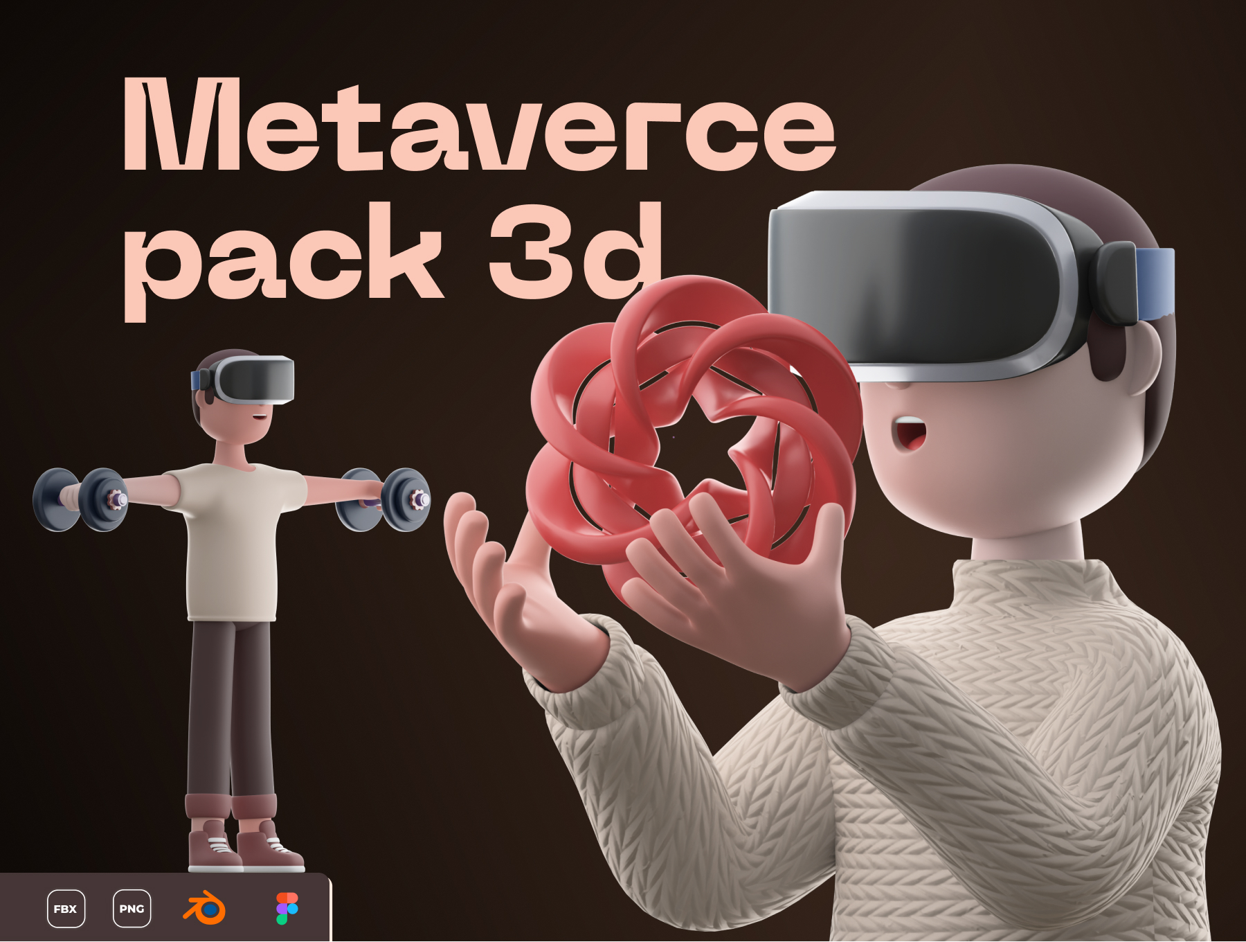 Metaverse 3D 插图 (Metaverse 3D Illustrations)插图5