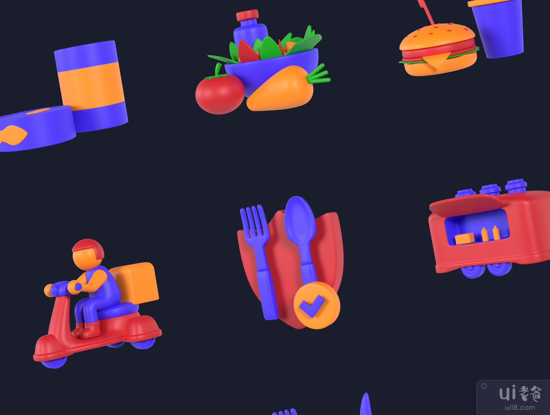 食品3D图标 (Food 3D icons)插图6