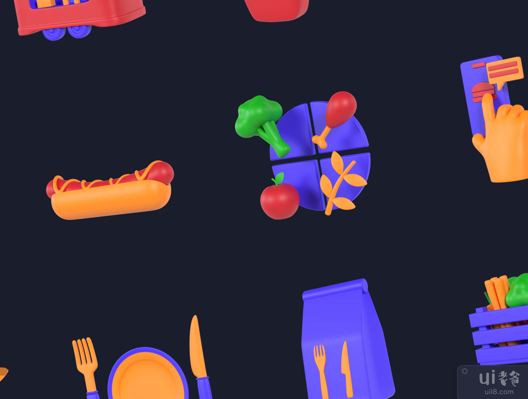 食品3D图标 (Food 3D icons)插图7