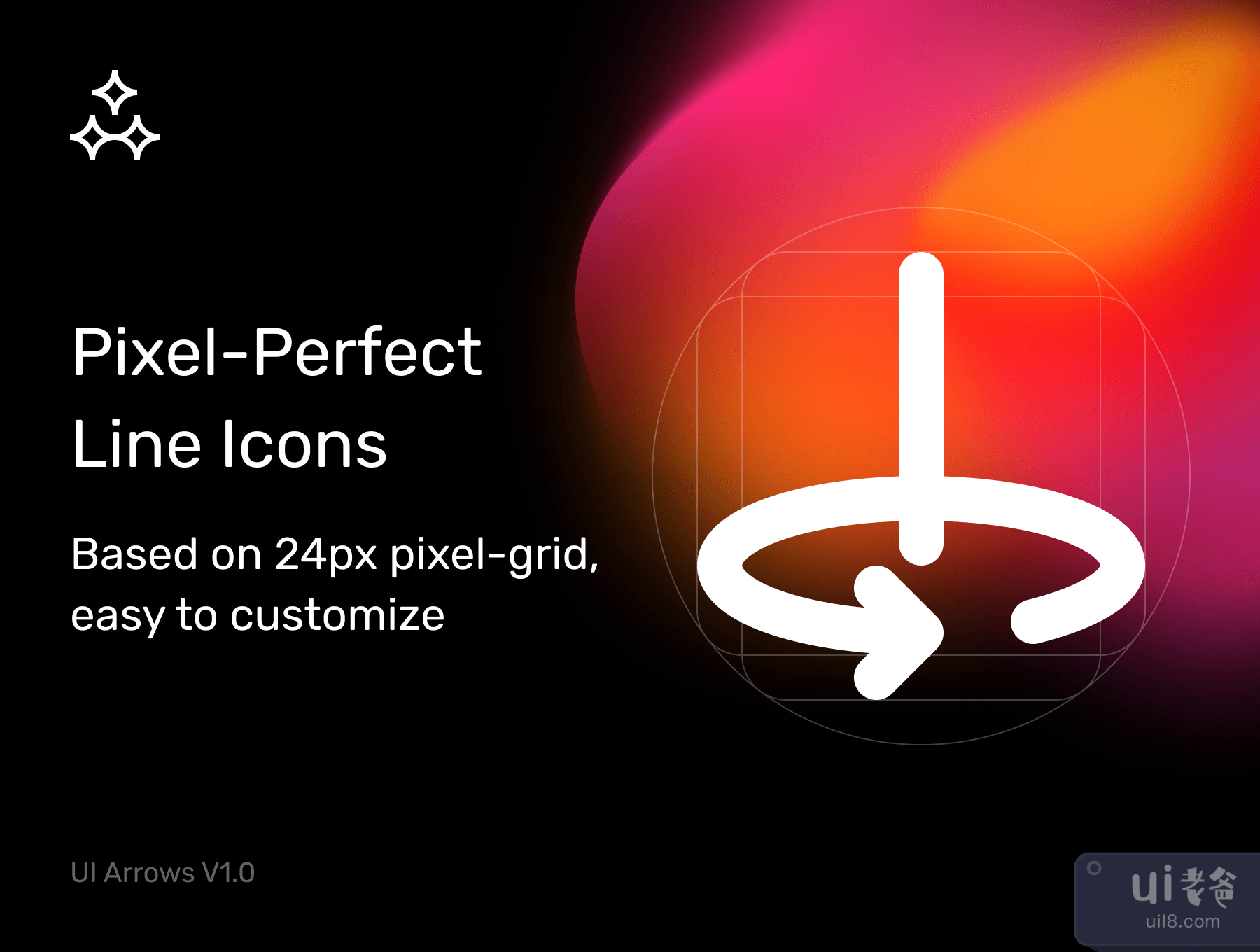 箭头 V1.0 - 完美像素线条图标 (Arrows V1.0 — Pixel-Perfect Line Icons)插图