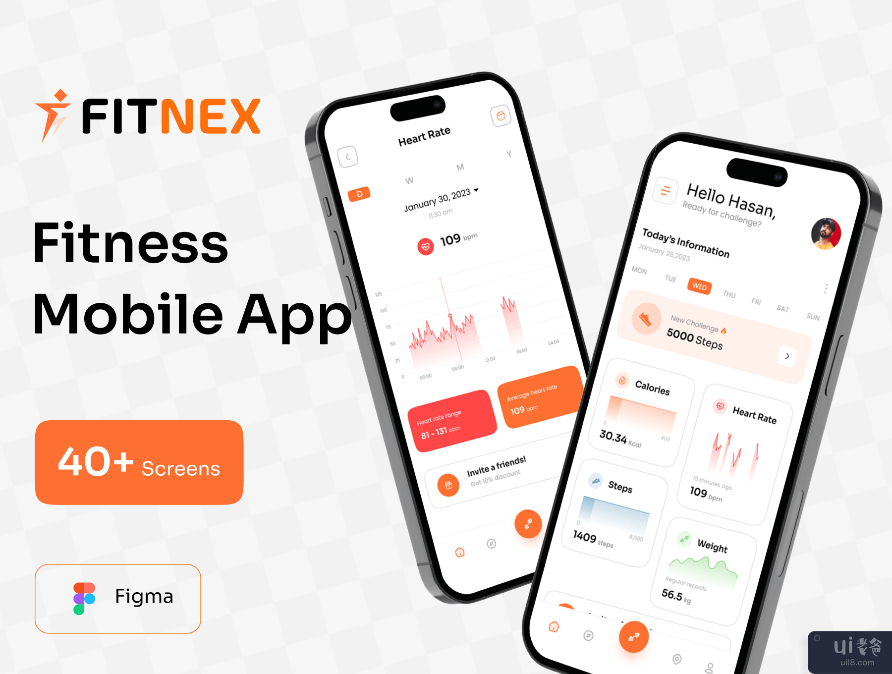 Fitnex - 健身移动应用程序 UI 工具包 (Fitnex - Fitness Mobile App UI Kit)插图7