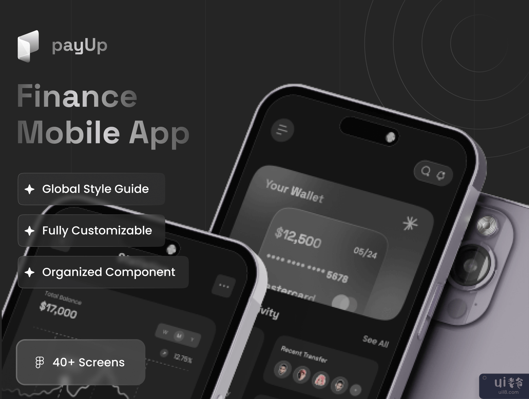 payUp - 金融移动应用程序 UI 工具包 (payUp - Finance Mobile App UI Kit)插图7