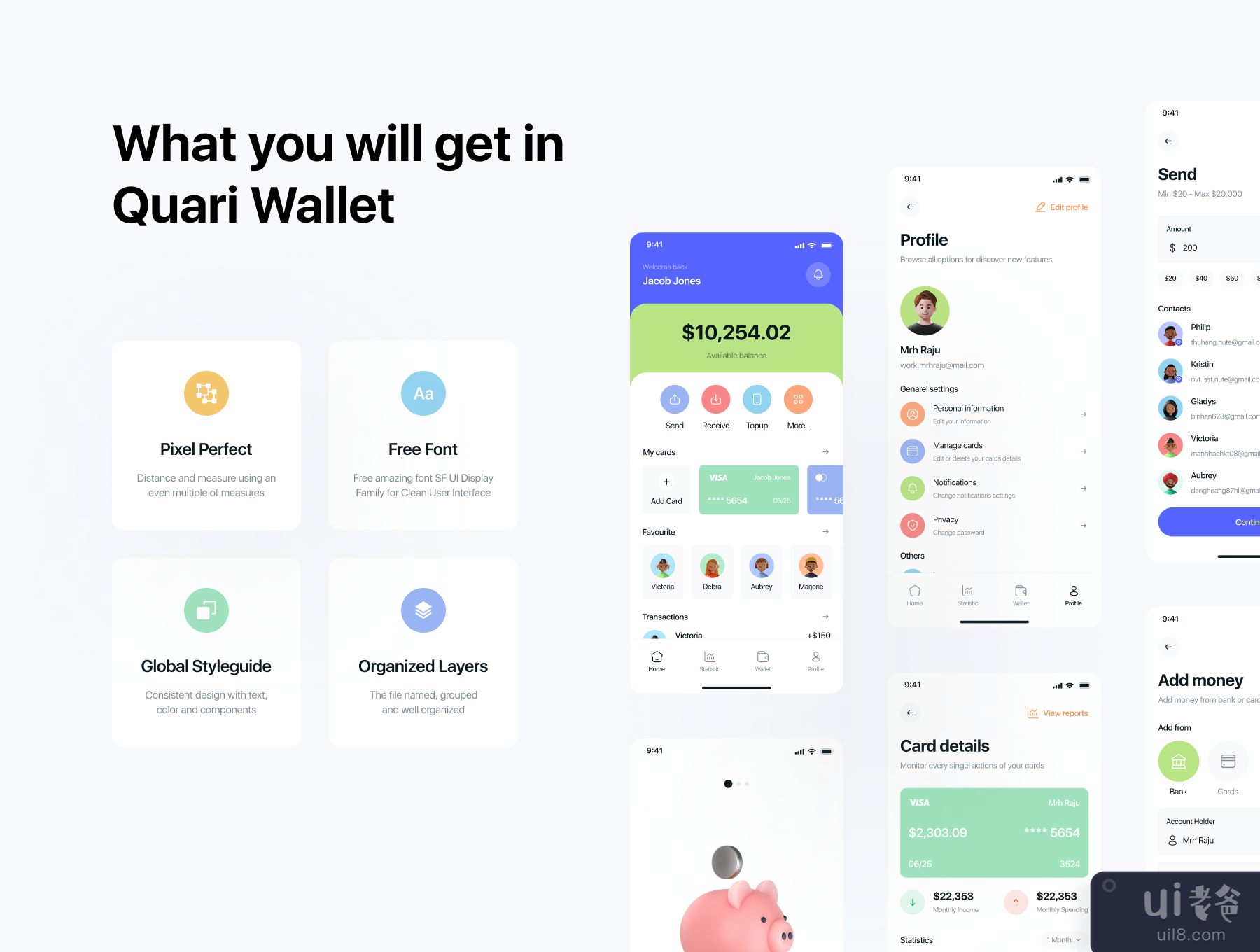 Quari钱包应用程序UI套件 (Quari Wallet App UI Kit)插图1