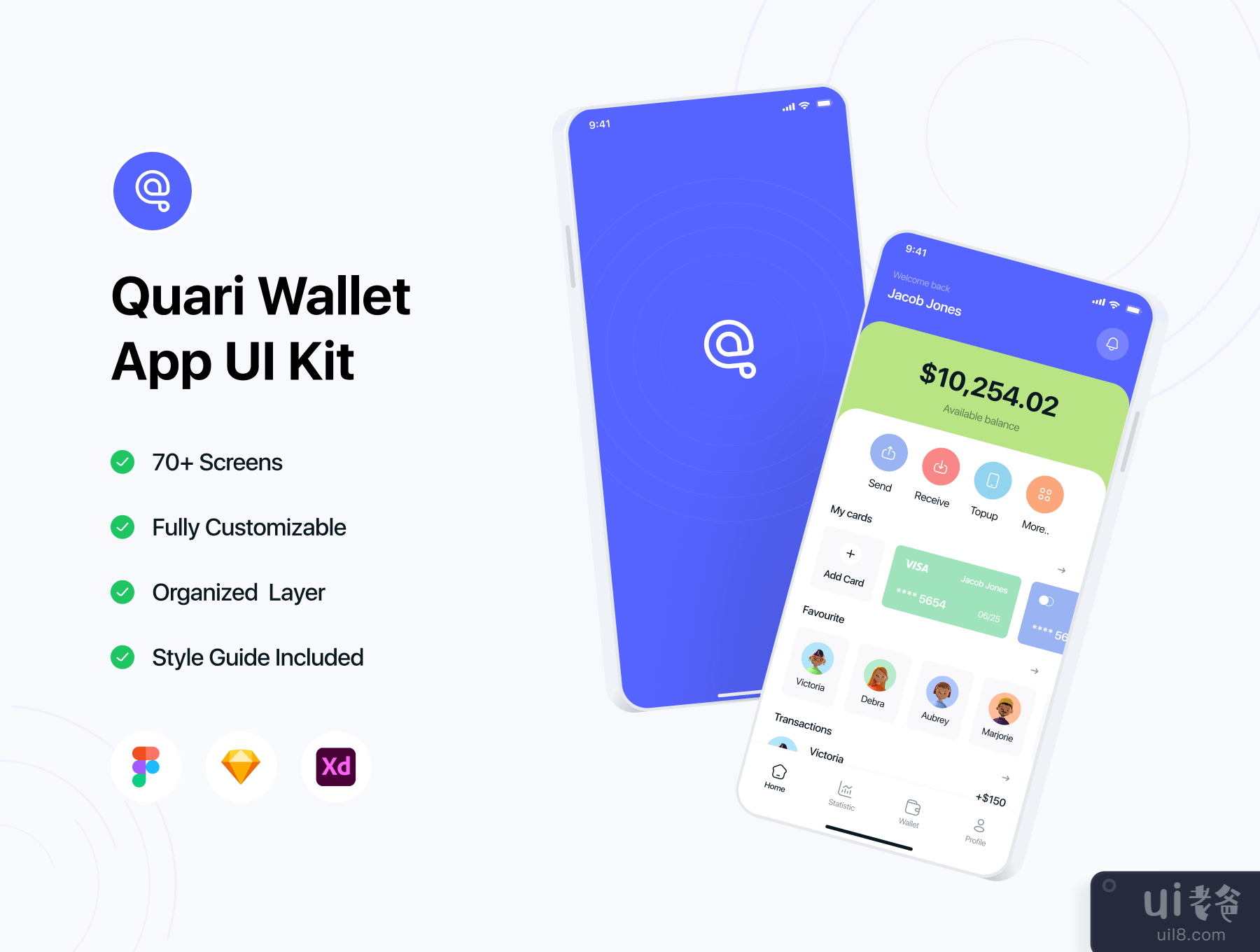 Quari钱包应用程序UI套件 (Quari Wallet App UI Kit)插图