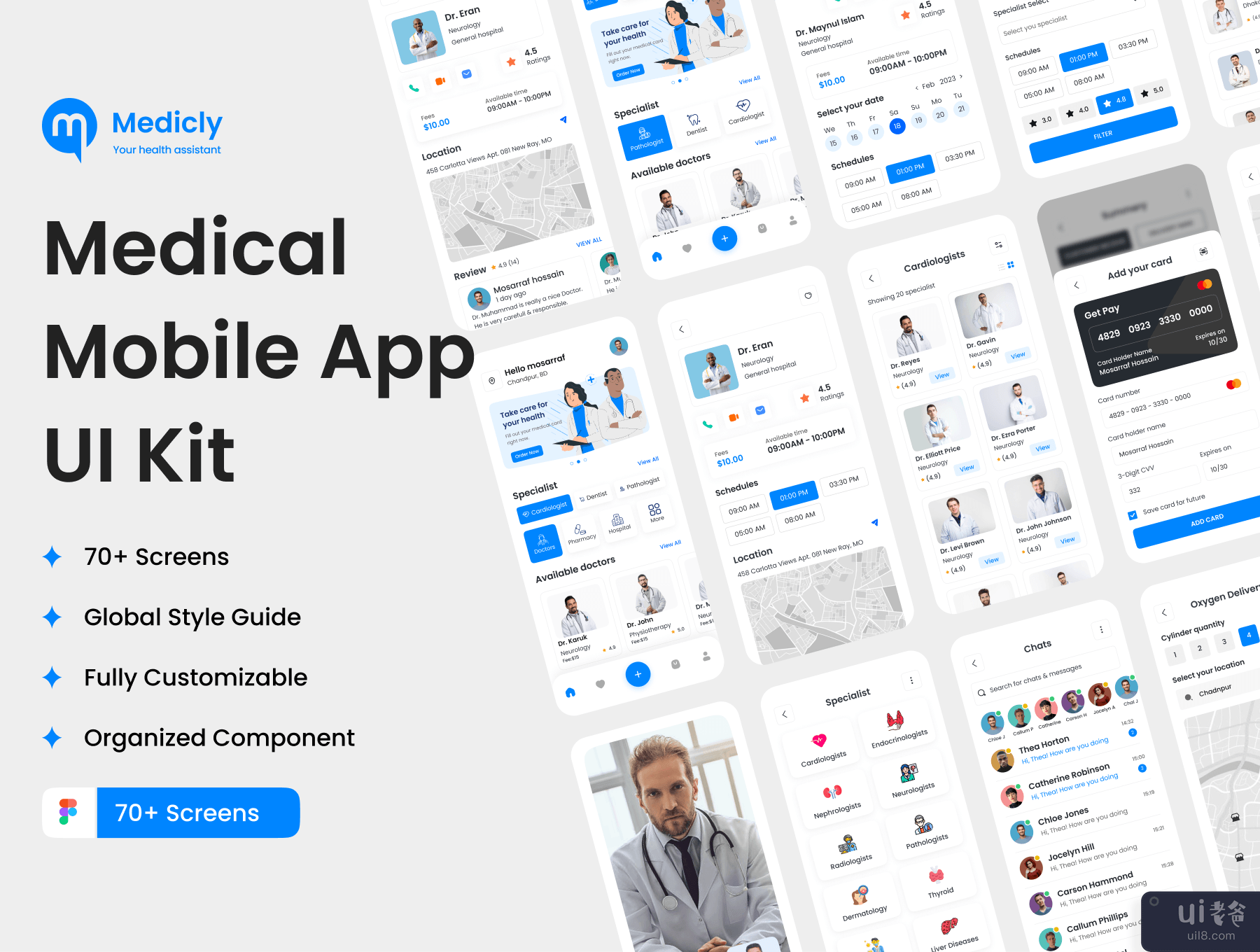 Medicly-医疗应用程序 UI 工具包 (Medicly-Medical App UI Kit)插图7