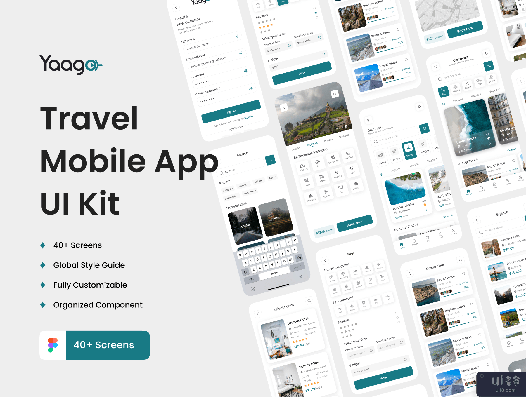 aago - 旅游应用程序 UI 工具包 (aago –Travel App UI Kit)插图7