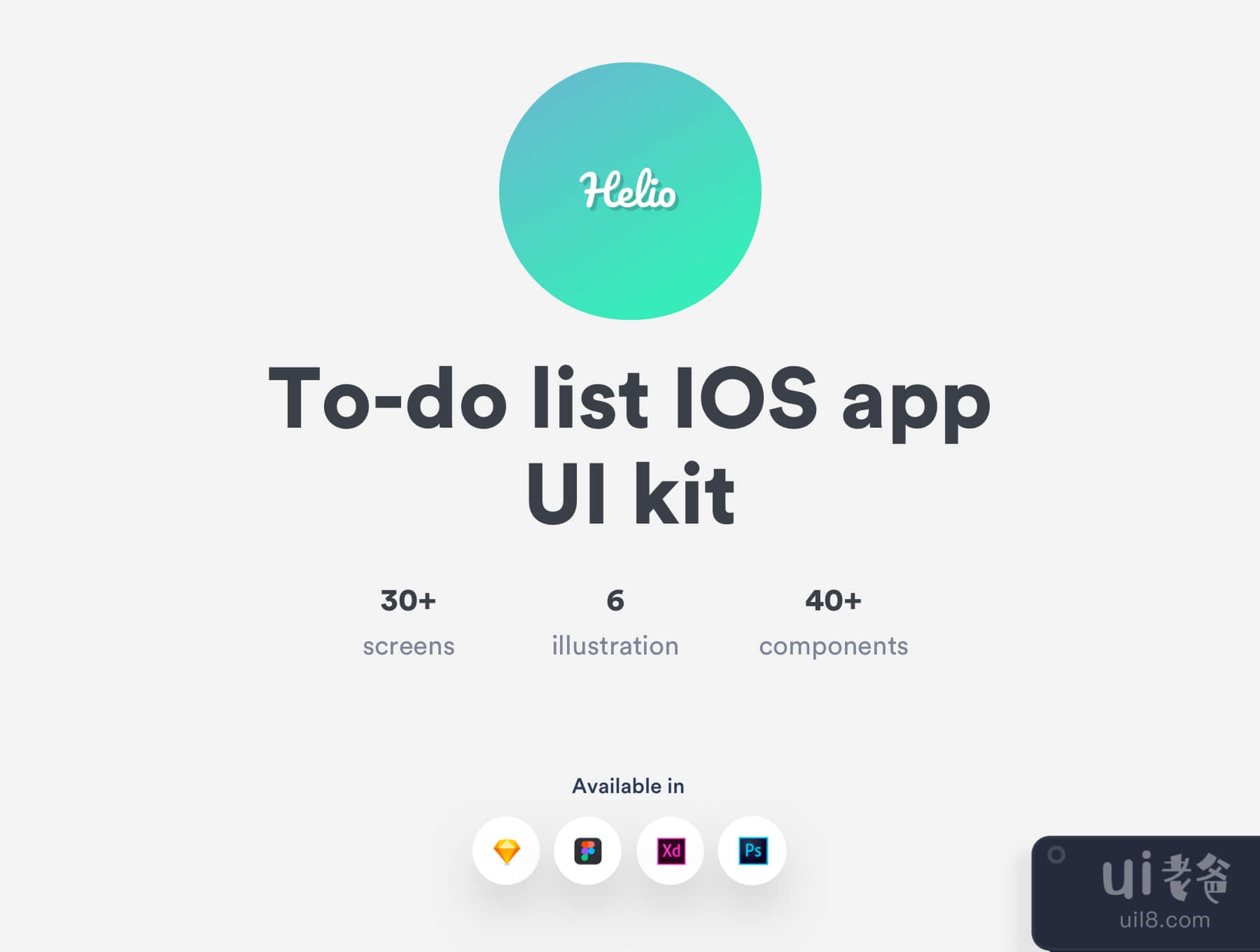 Helio待办事项列表iOS UI工具包 (Helio to-do list iOS UI kit)插图1