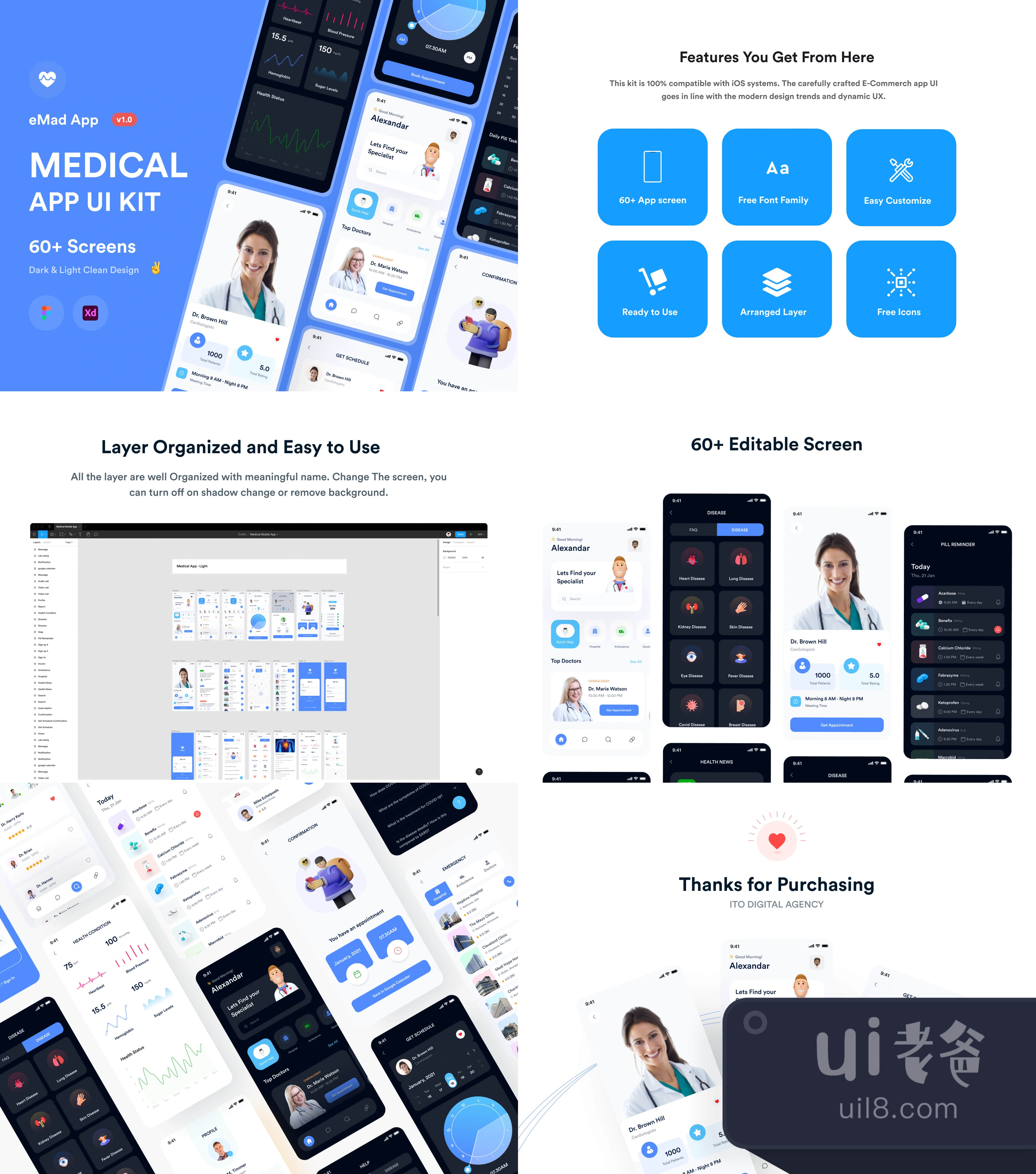 eMade 在线医疗App设计插图1