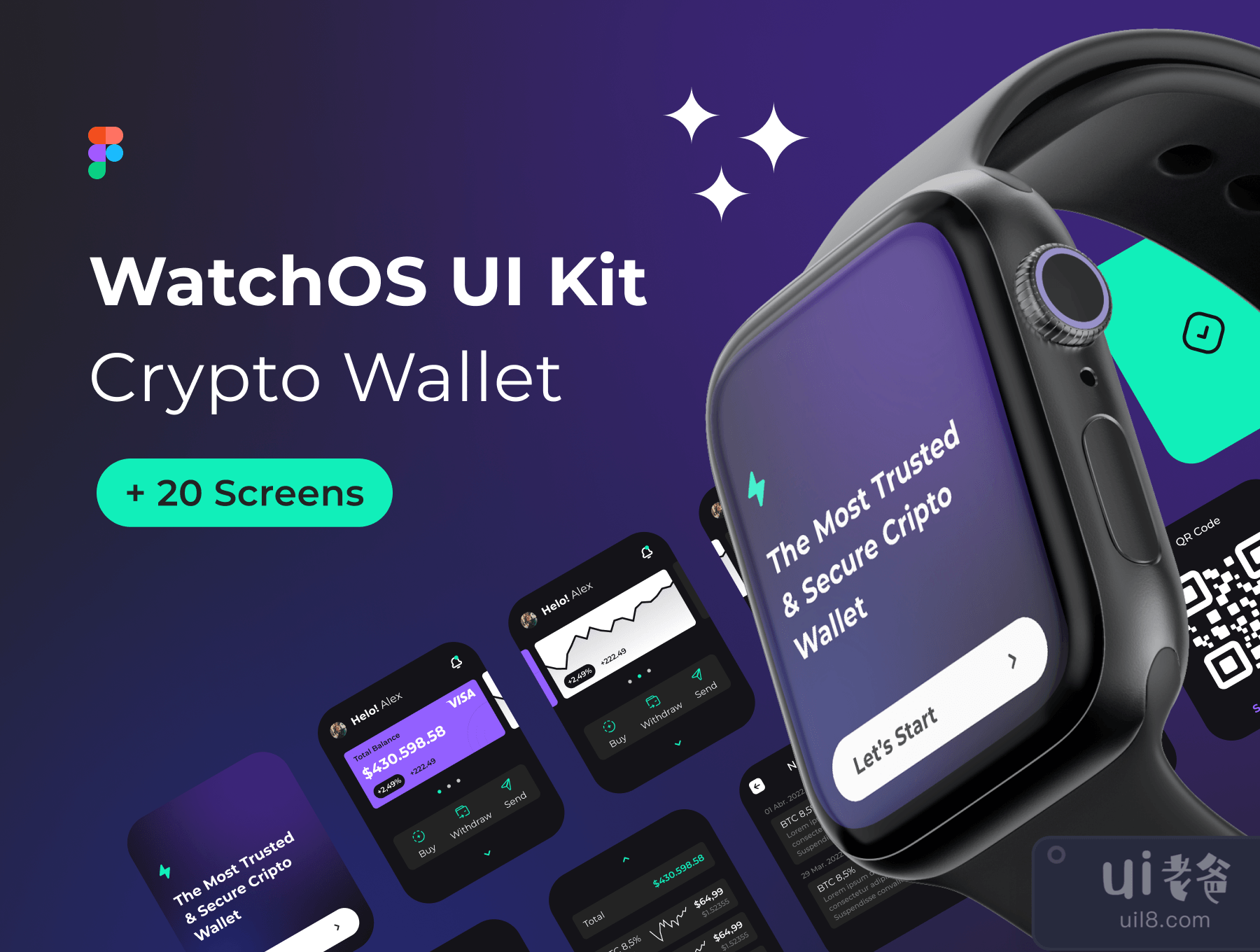 WatchOS UI Kit - Crypto Wallet (WatchOS UI Kit - Crypto Wallet)插图4