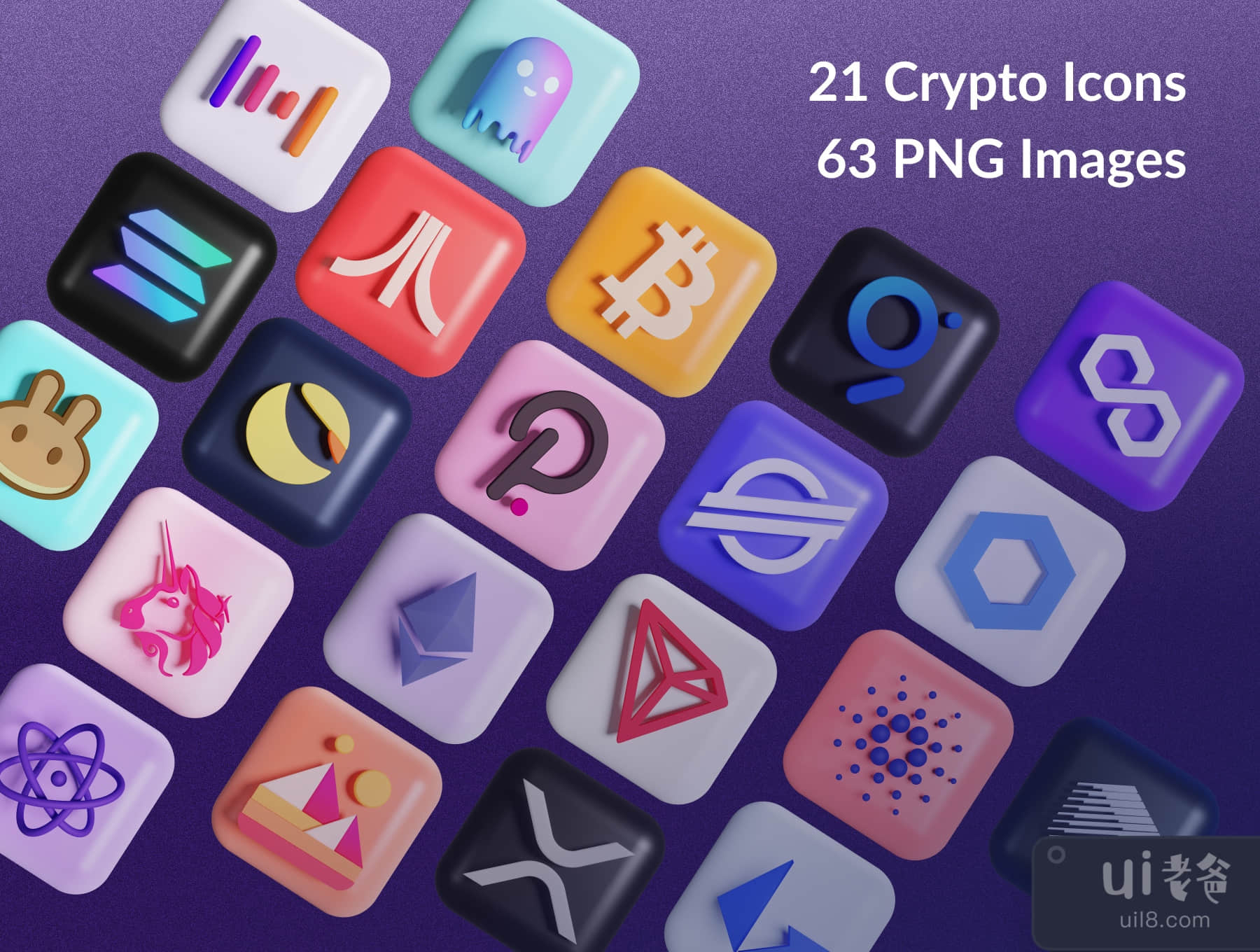 Ares Vol. 2 - Crypto 3D Icon Set-PNG (Ares Vol. 2 - Crypto 3D Icon Set-PNG)插图6