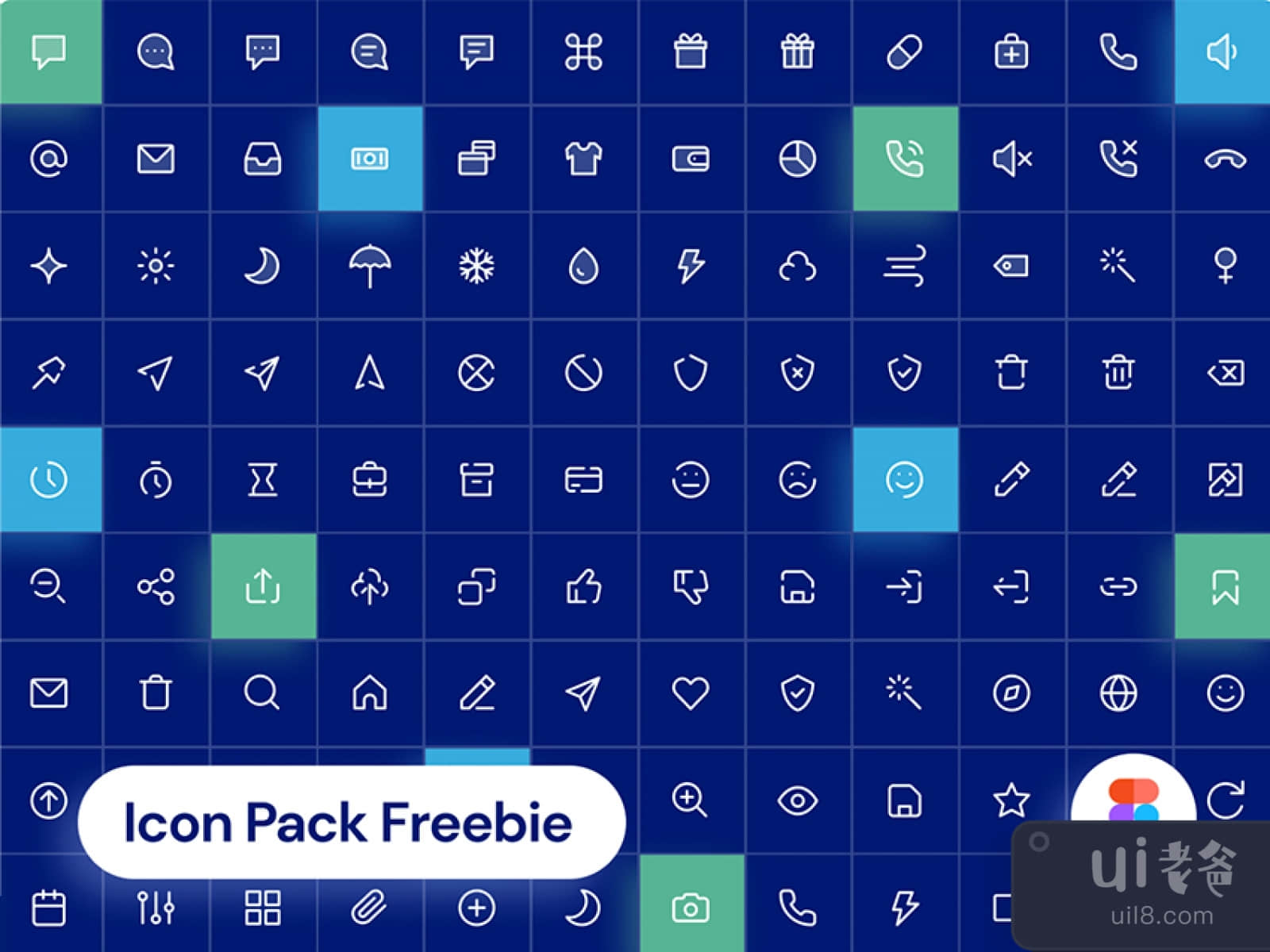 300 Unique Icons Pack for Figma and Adobe XD No 1
