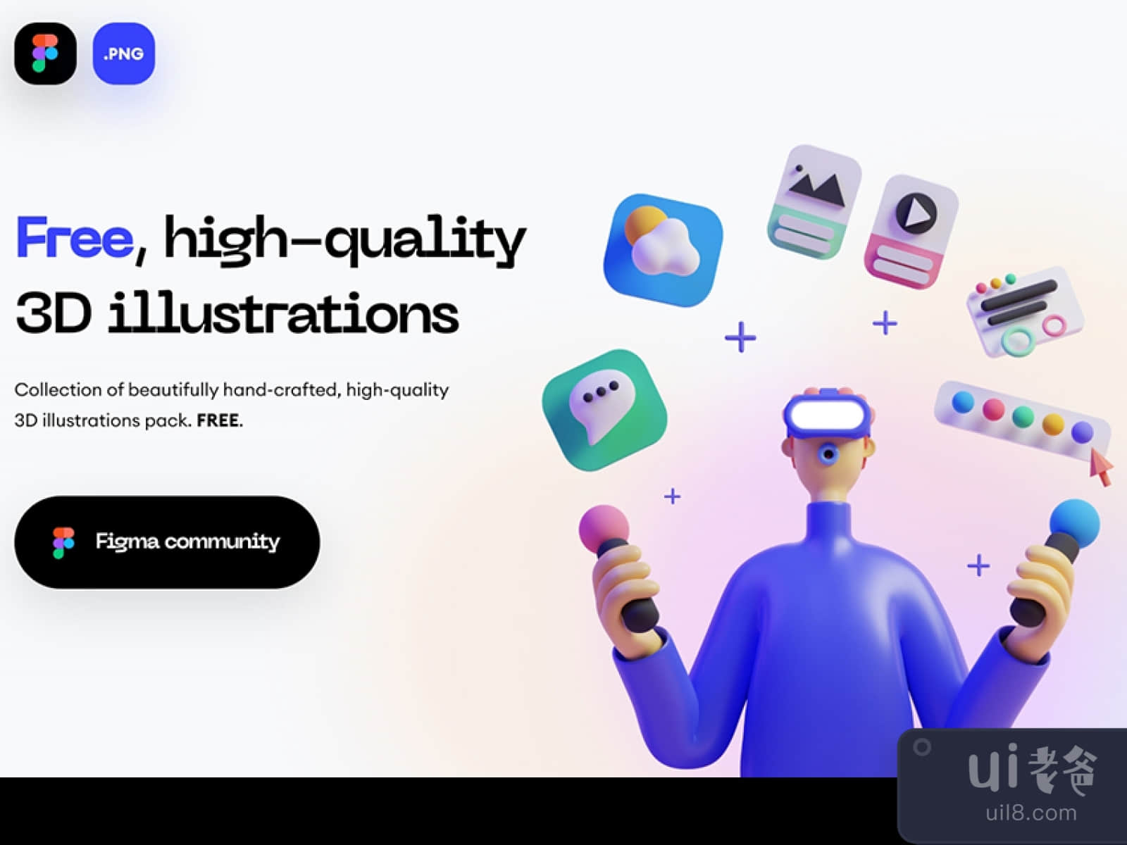 3D Figma Illustration Pack for Figma and Adobe XD No 1