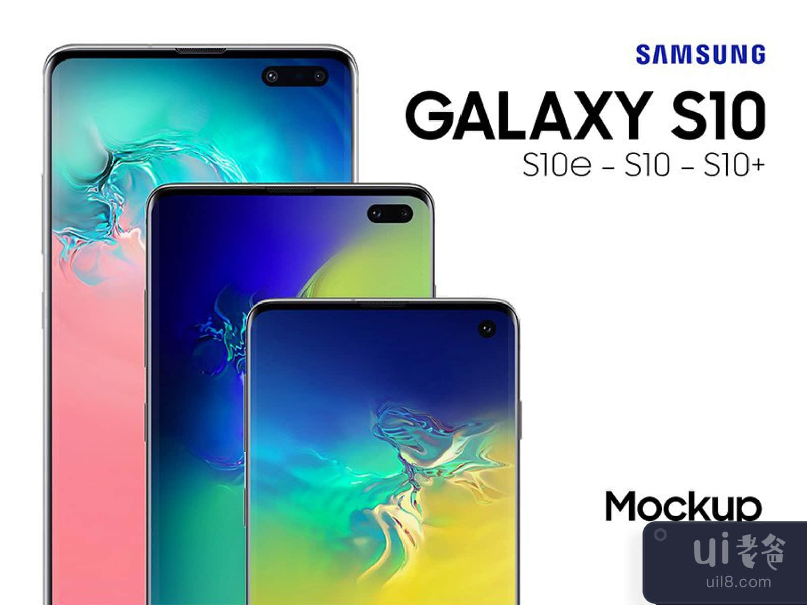 4 Galaxy S10 Free Mockups for Figma and Adobe XD No 1