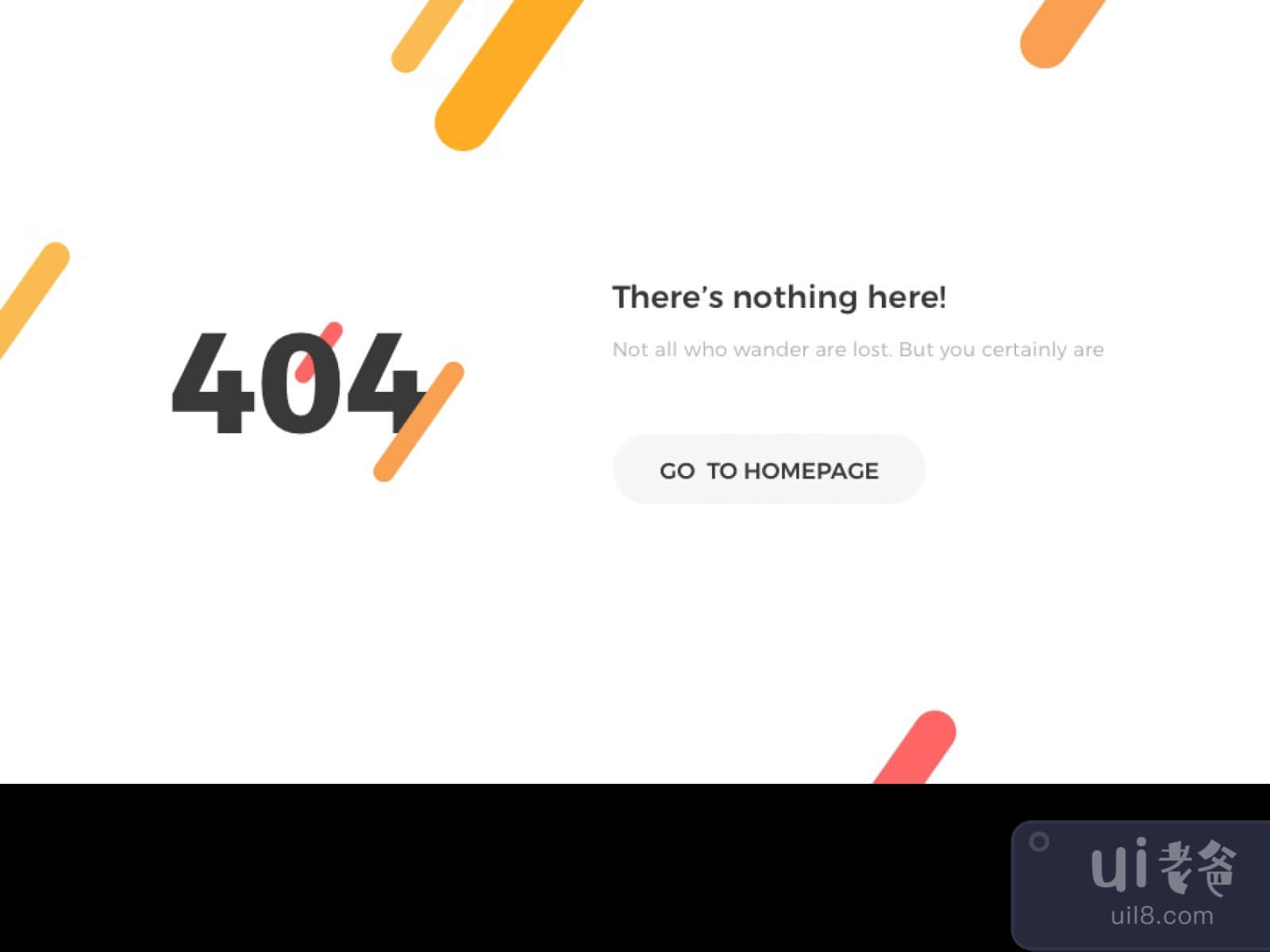 404 Error Page Template for Figma and Adobe XD No 1
