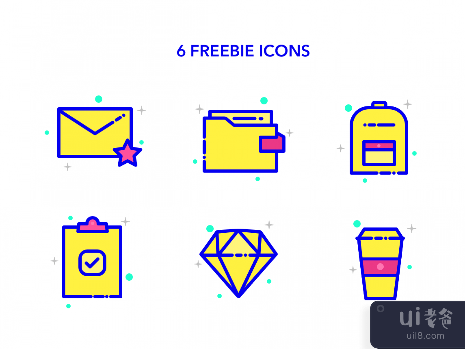 6 MBE Style Icons for Figma and Adobe XD No 1