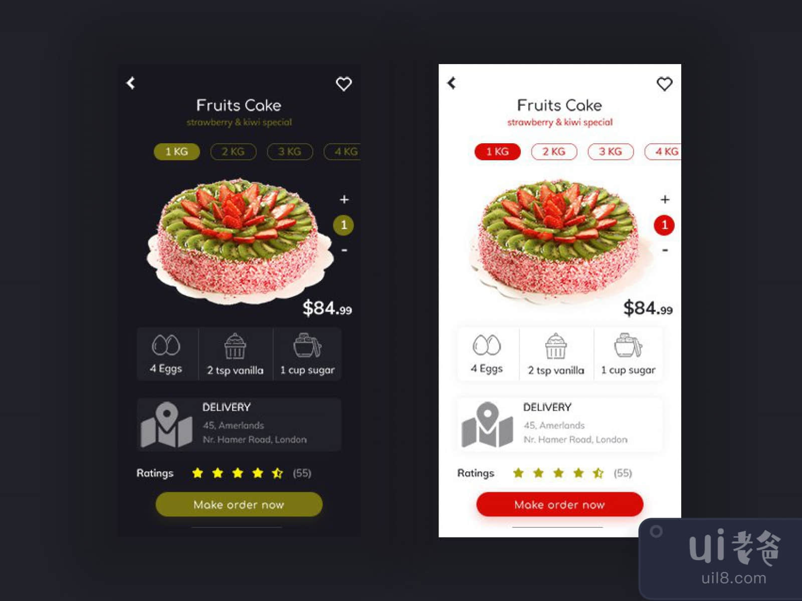 Bakery Food Shopping UI for Figma and Adobe XD No 1