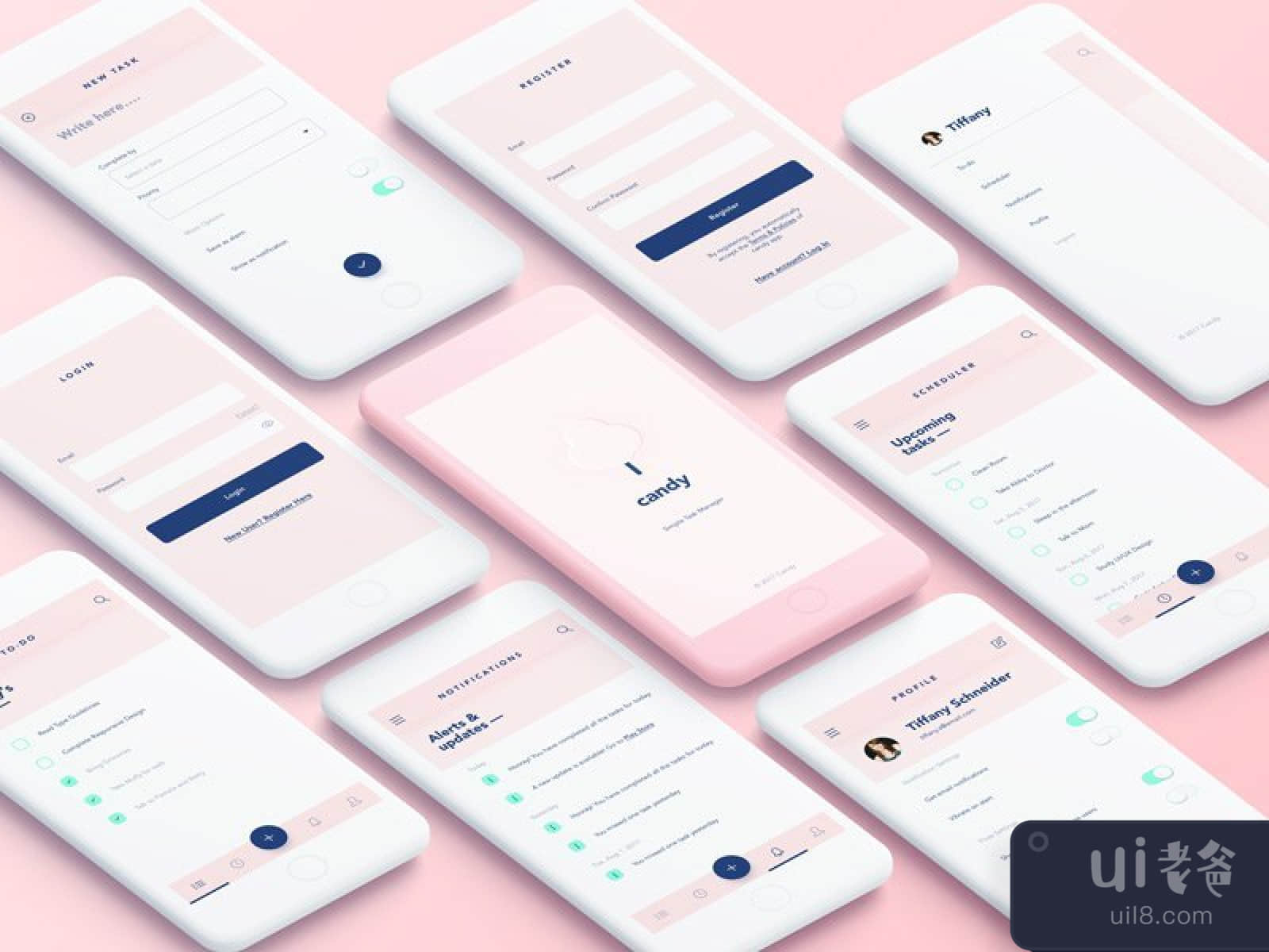 Candy Free App Design UI Kit for Figma and Adobe XD No 1