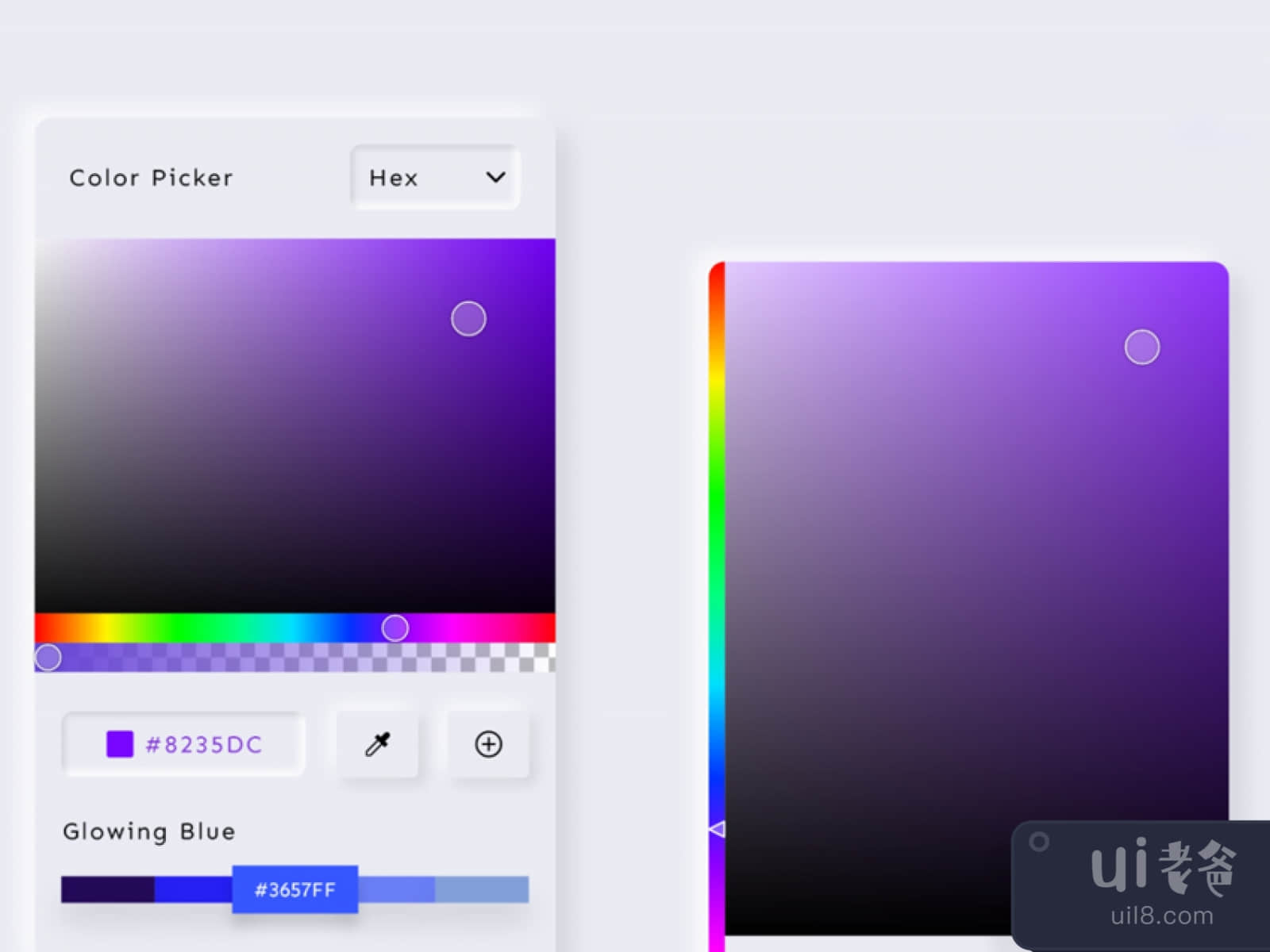 Color Picker UI Design for Figma and Adobe XD No 1