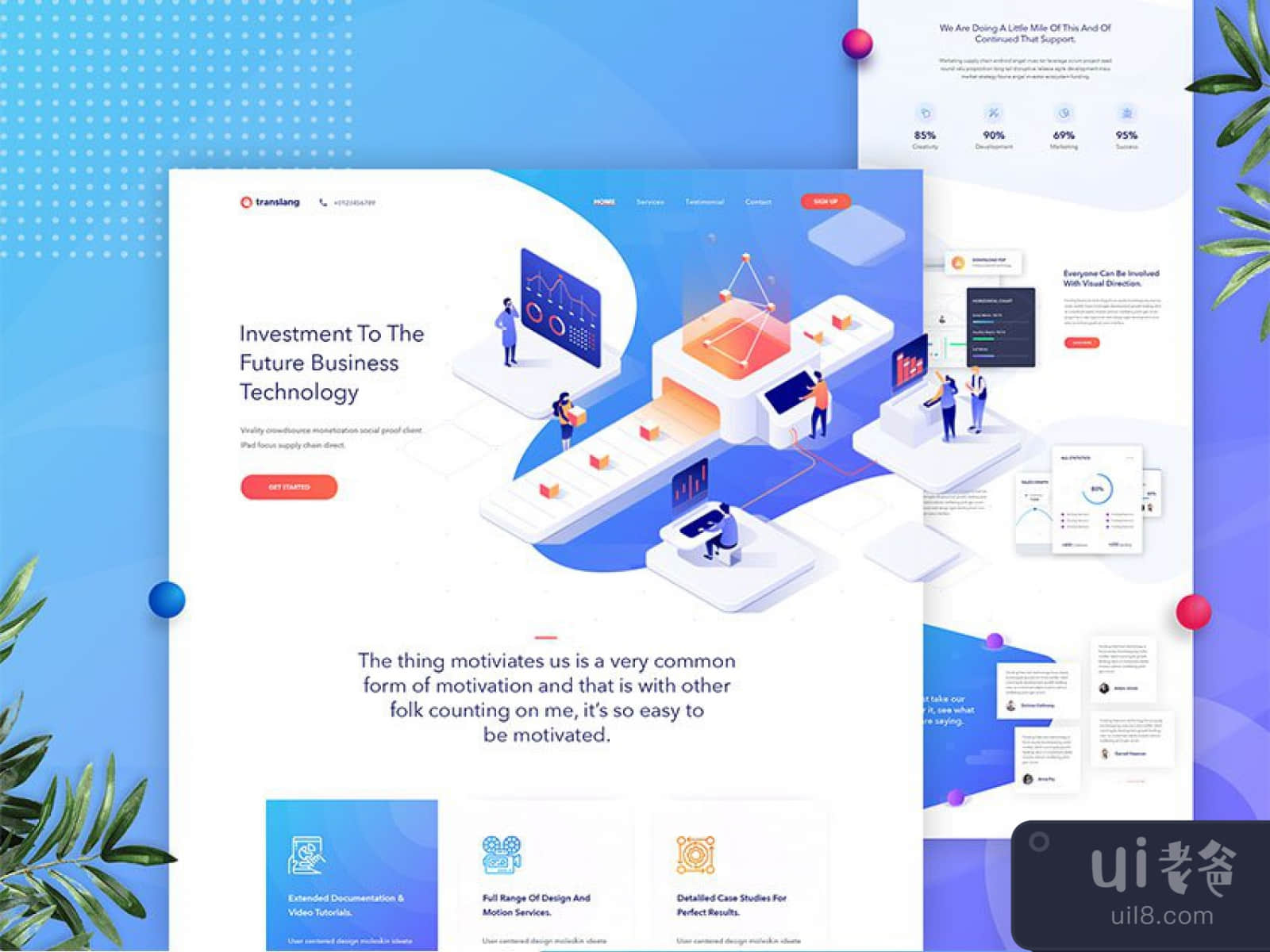 Creative Landing Page for Figma and Adobe XD No 1