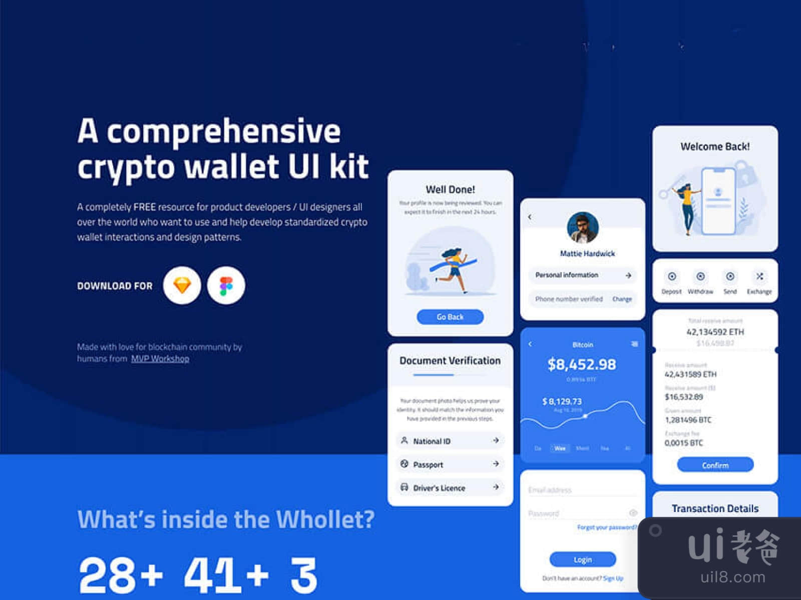 Crypto Wallet App Design for Figma and Adobe XD No 1