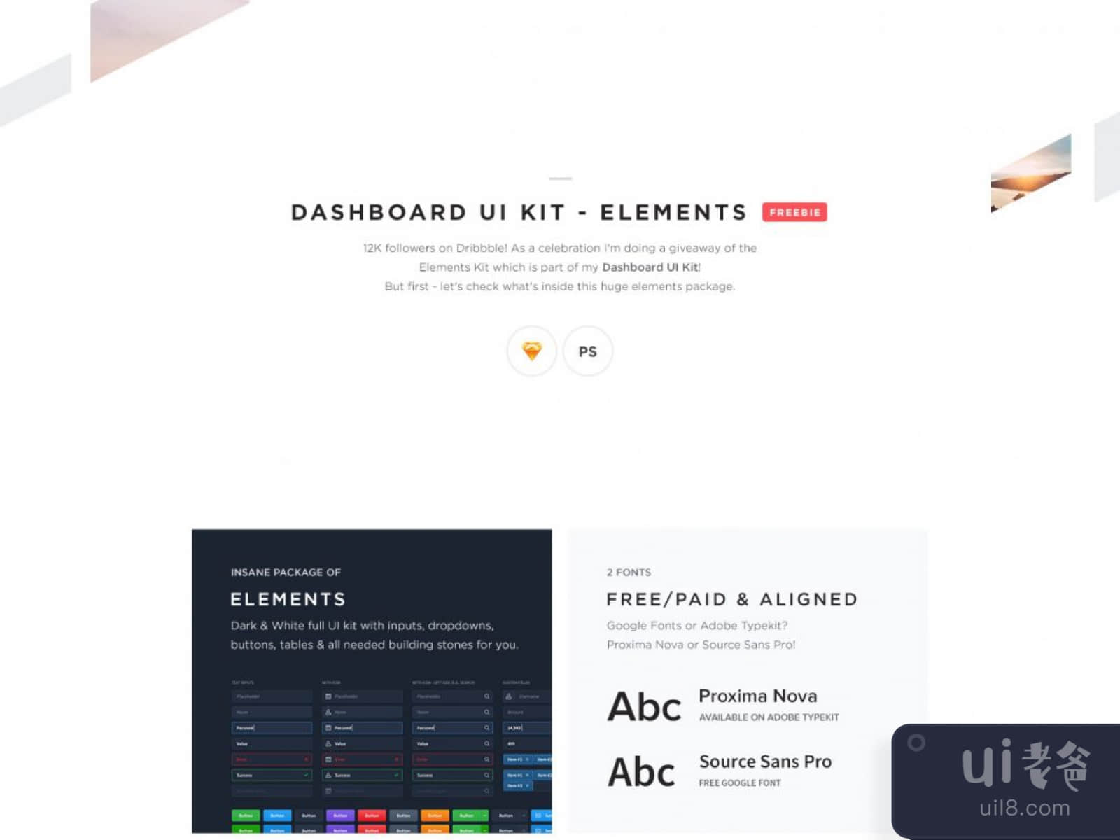 Dashboard UI Kits  Elements for Figma and Adobe XD No 1