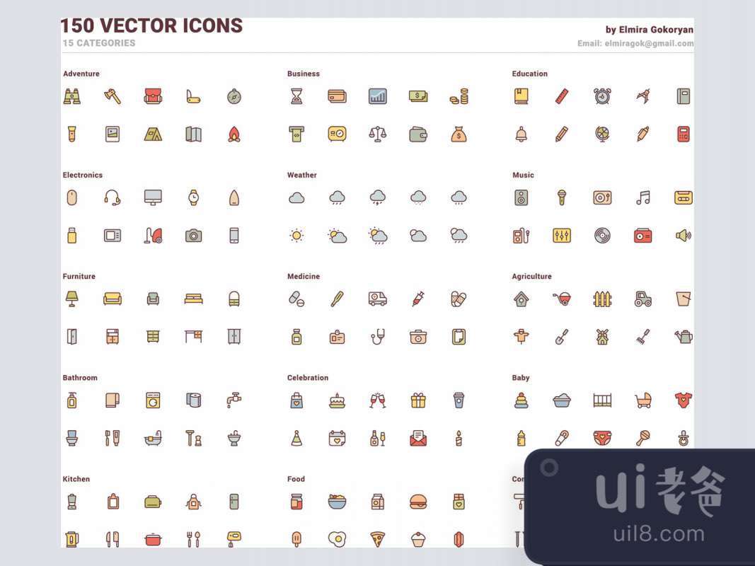 150 Free Vector Icons for Figma and Adobe XD No 1