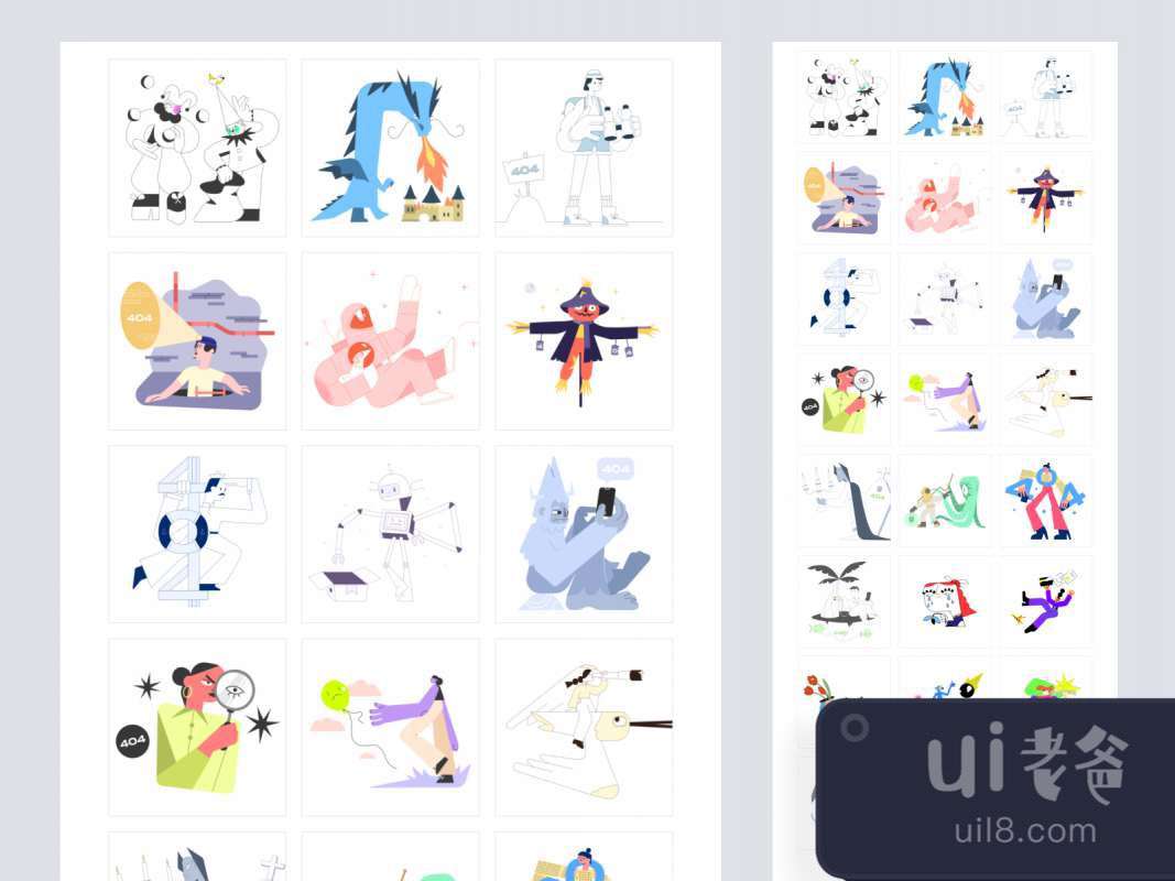 404 Illustrations for Figma & Sketch for Figma and Adobe XD No 1