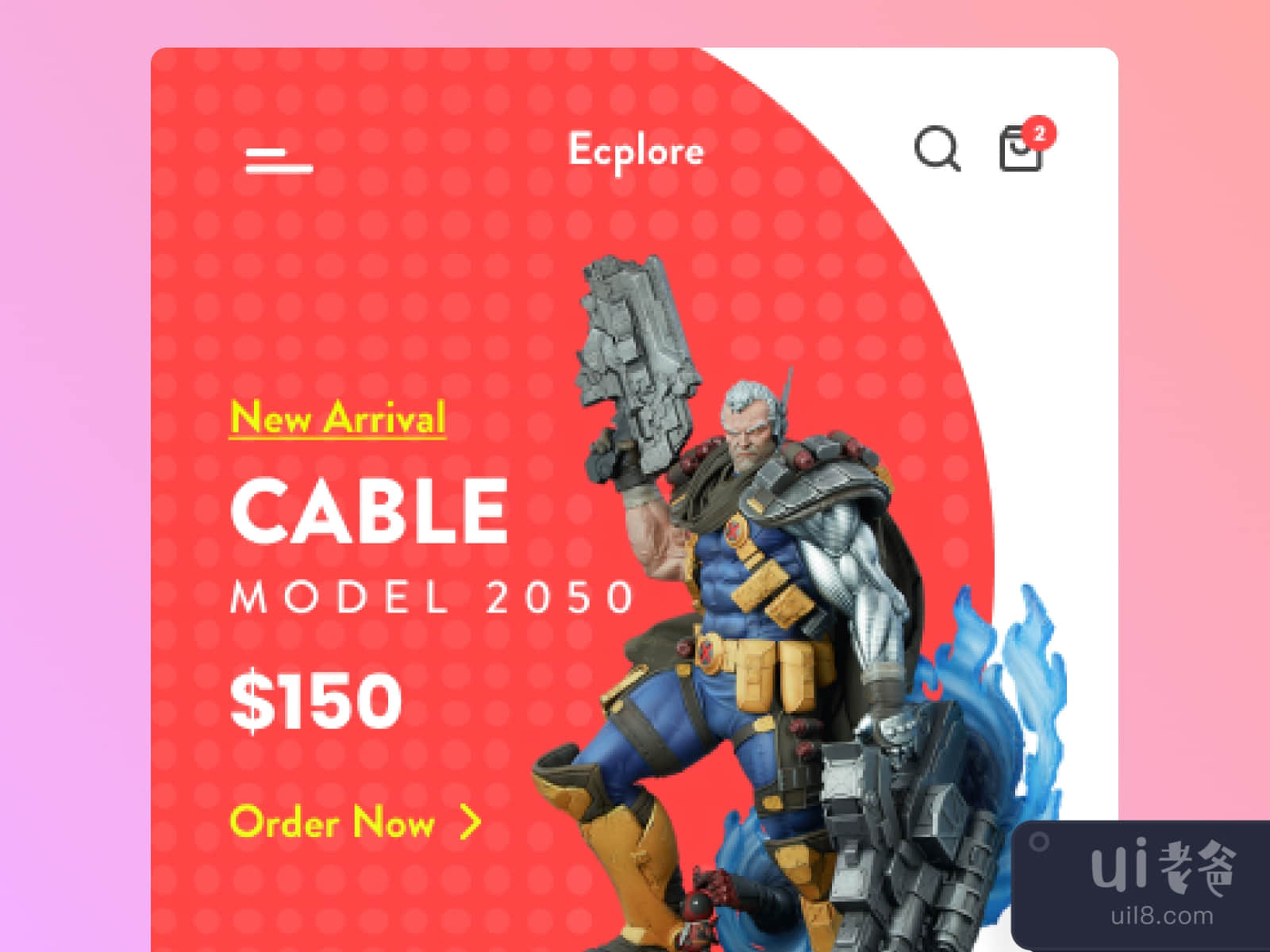 Action Figure Sale App for Figma and Adobe XD No 3