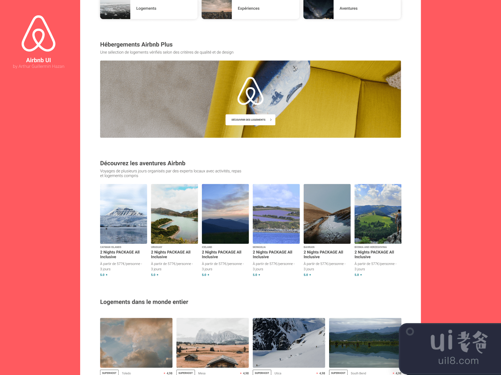Airbnb UI Kit for Figma and Adobe XD No 2