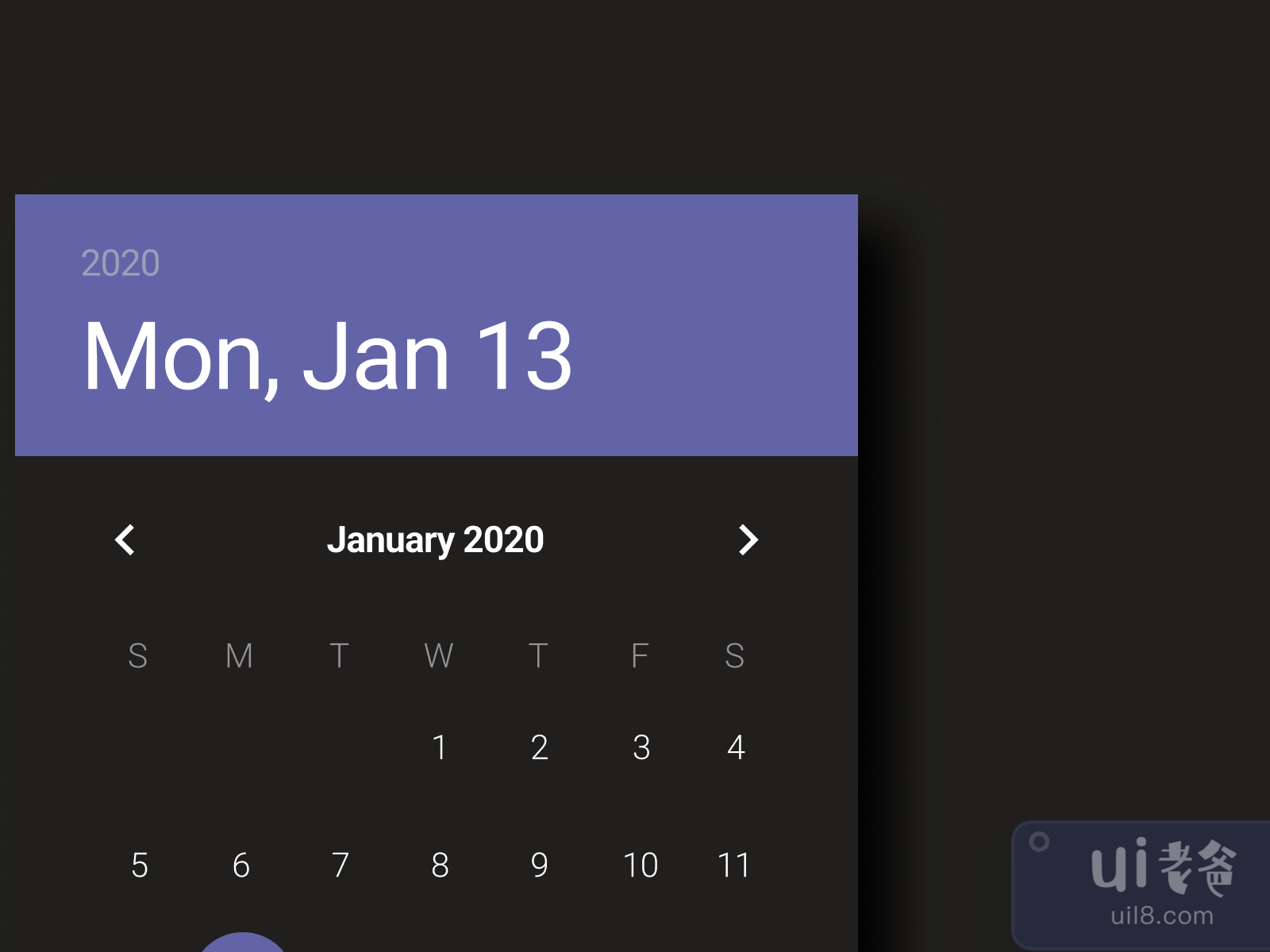 Android Calendar for Figma and Adobe XD No 2