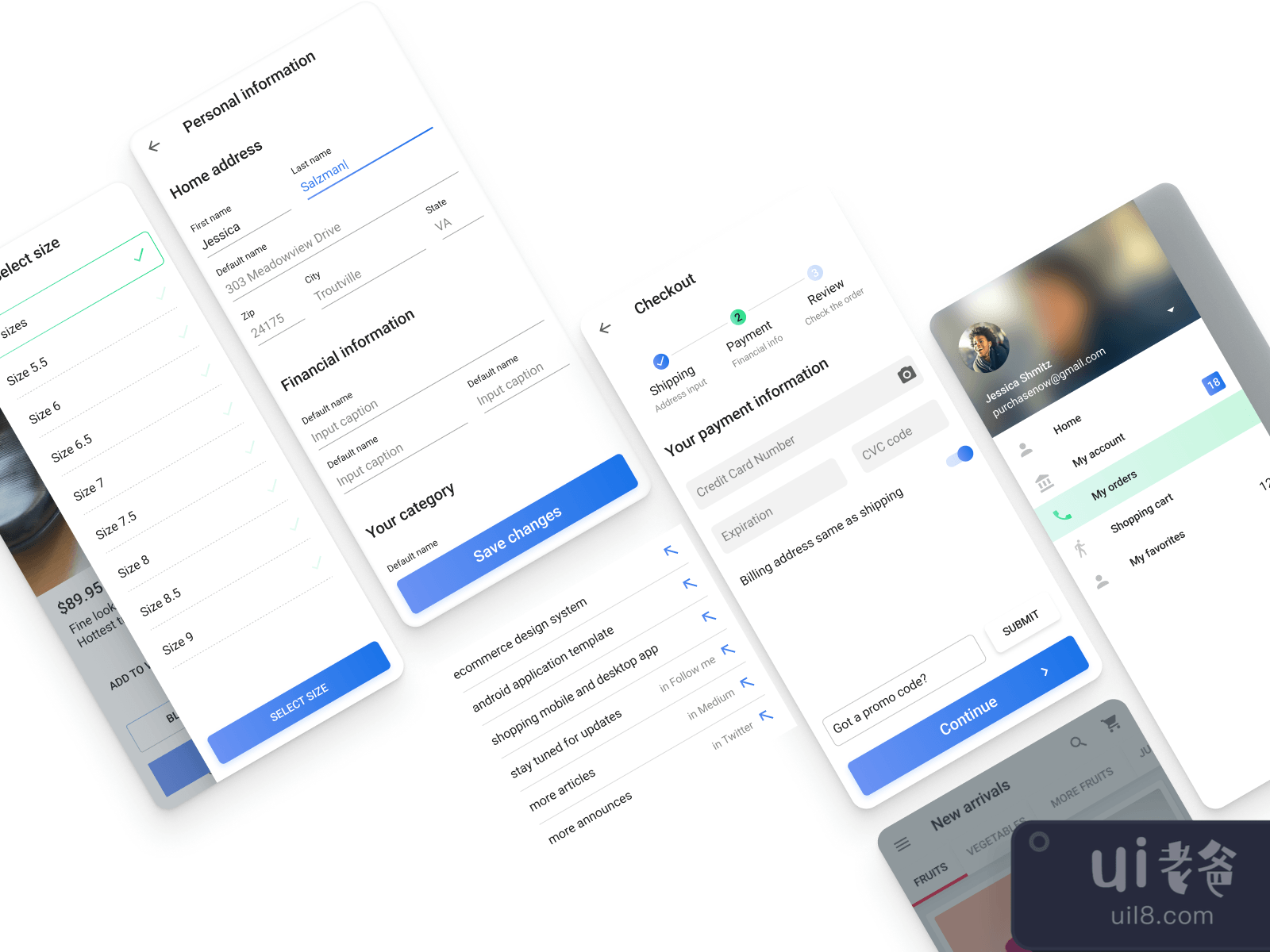 Android UI Kit for Figma and Adobe XD No 2