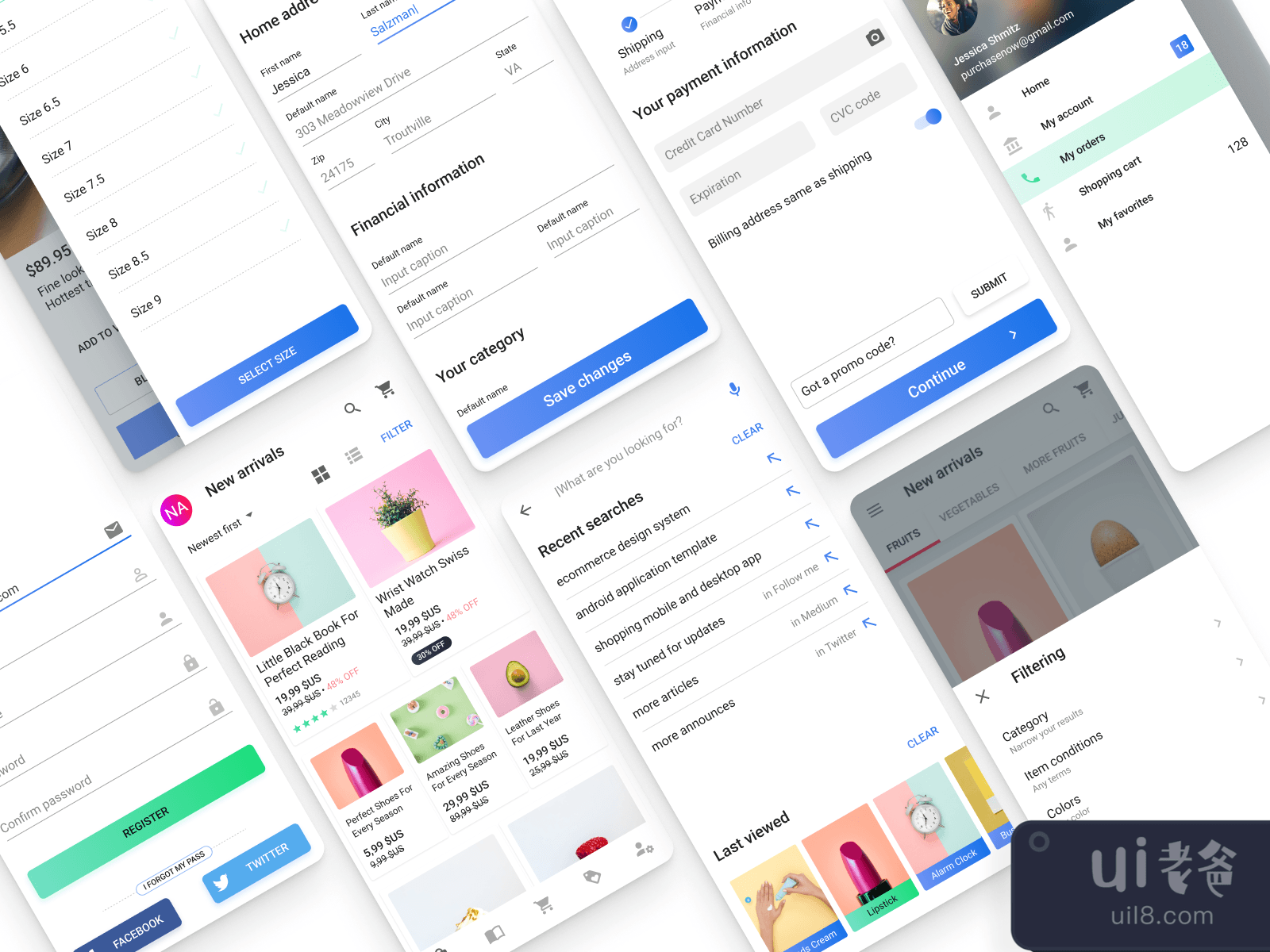 Android UI Kit for Figma and Adobe XD No 3