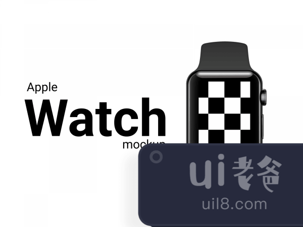 Apple Watch 3 38mm White Mockup for Figma and Adobe XD No 1