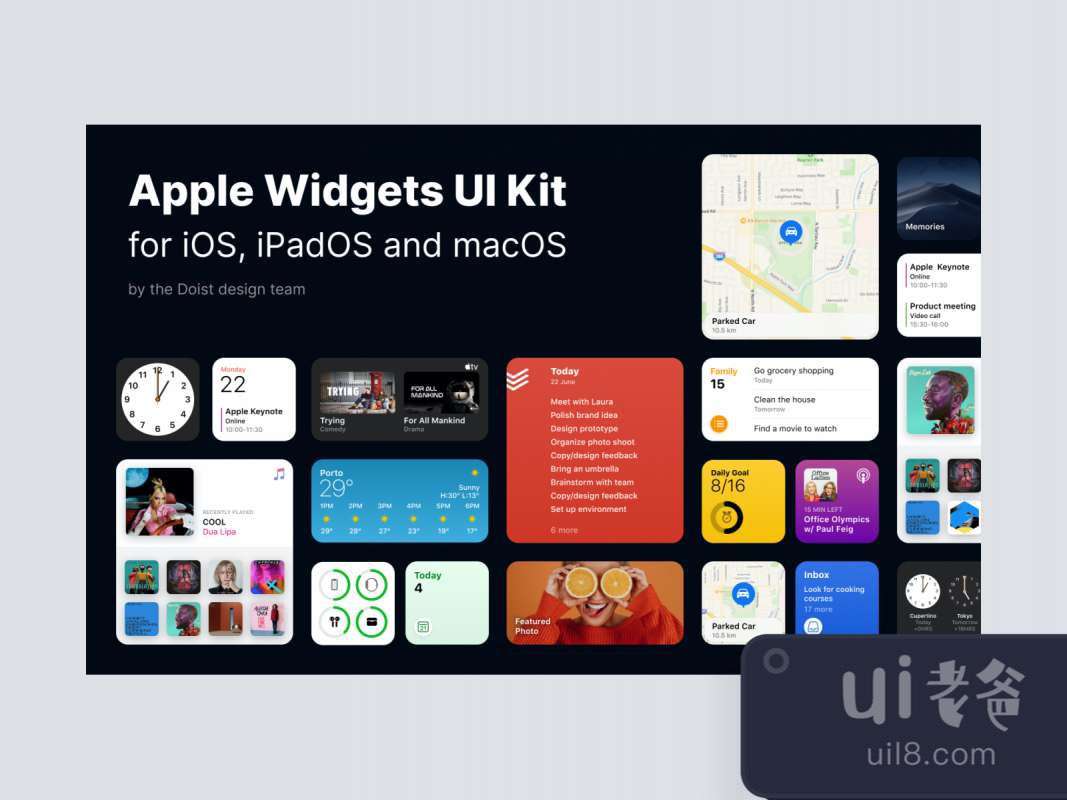 Apple Widgets UI Kit for Figma for Figma and Adobe XD No 1