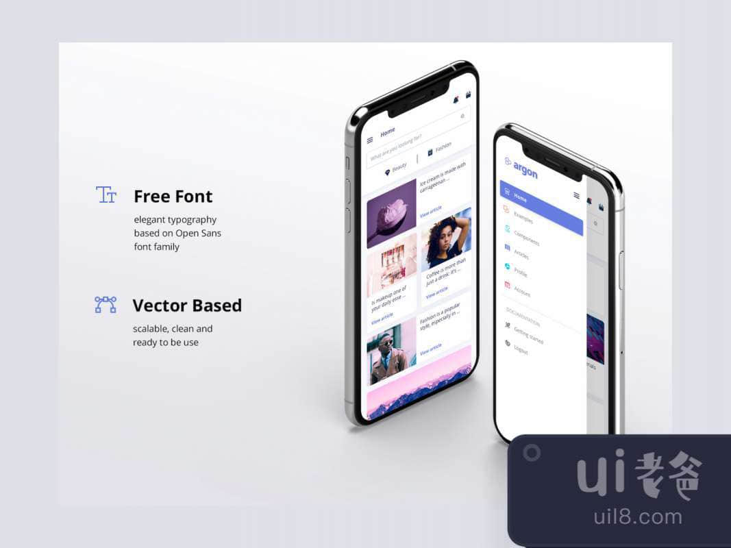 Argon Mobile UI Kit for Figma and Adobe XD No 1