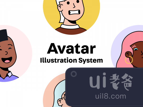 Avatar Illustration System for Figma and Adobe XD No 1