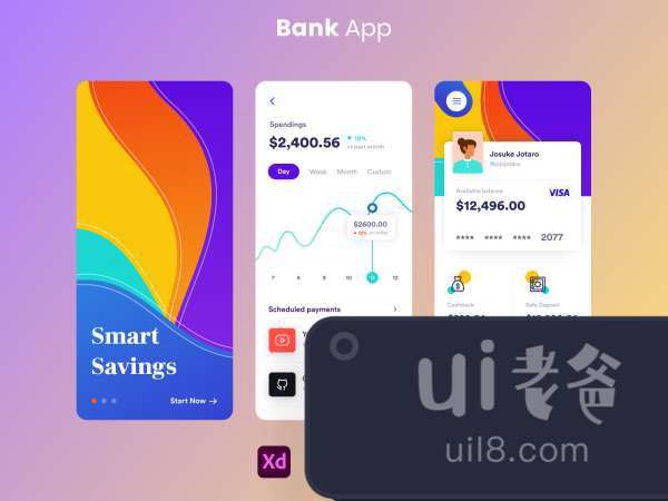 Bank Color App for Figma and Adobe XD No 1