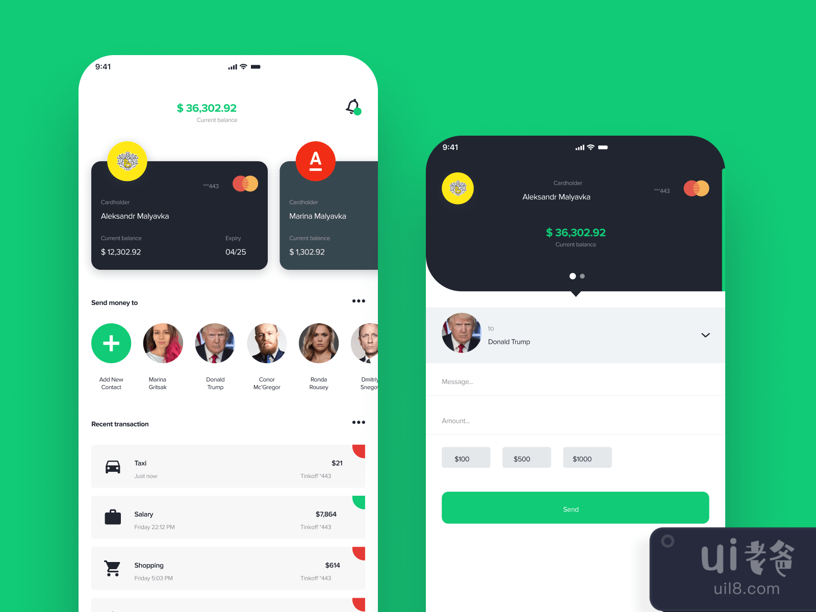Banking App for Figma and Adobe XD No 2