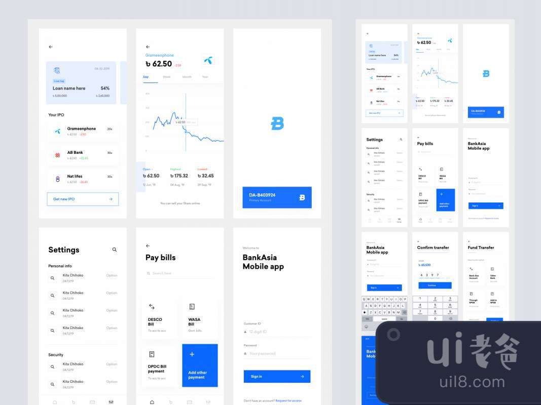 Banking Wallet App Free UI Kit for Sketch for Figma and Adobe XD No 1