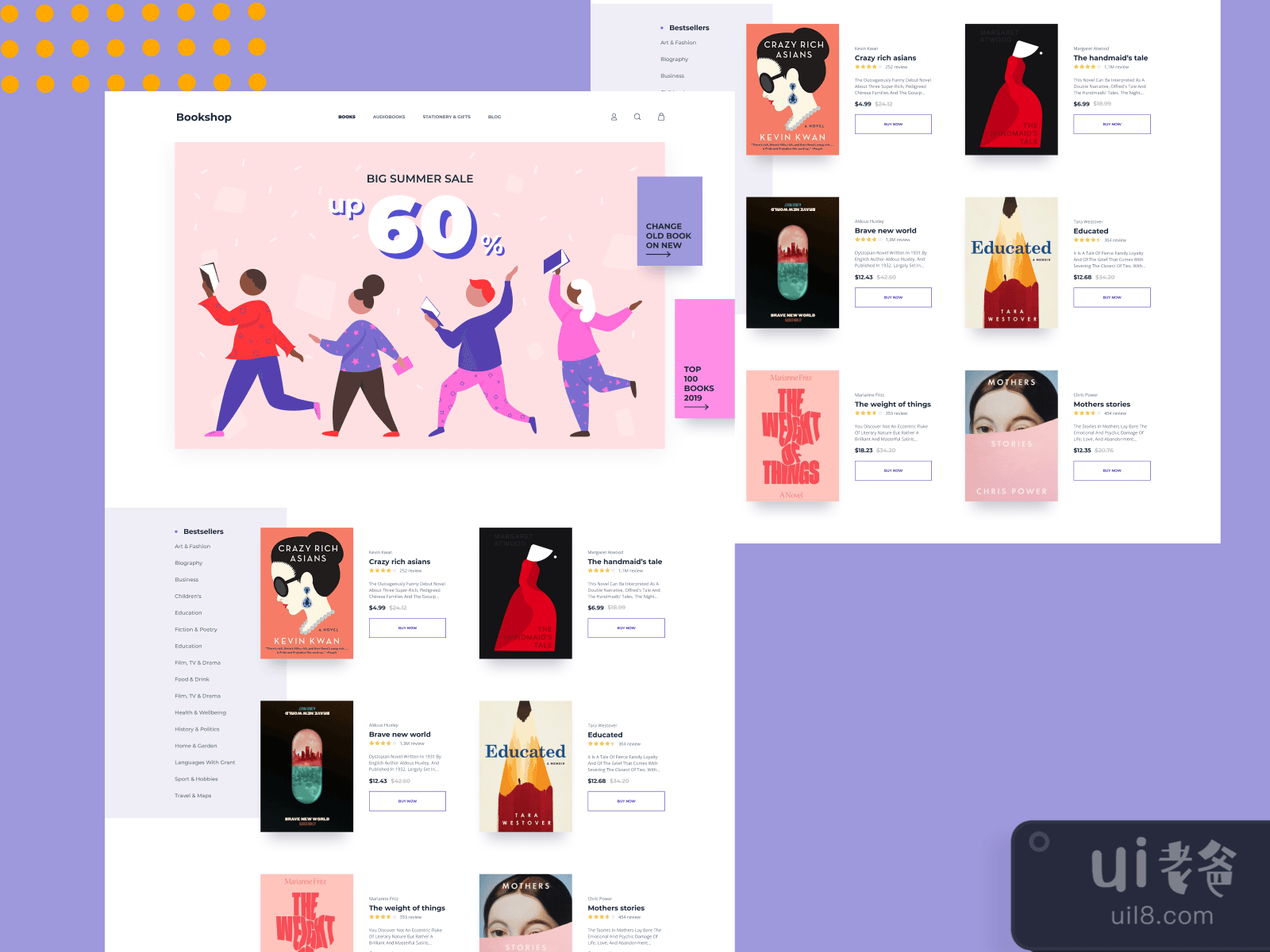 Bookshop Website for Figma and Adobe XD No 2