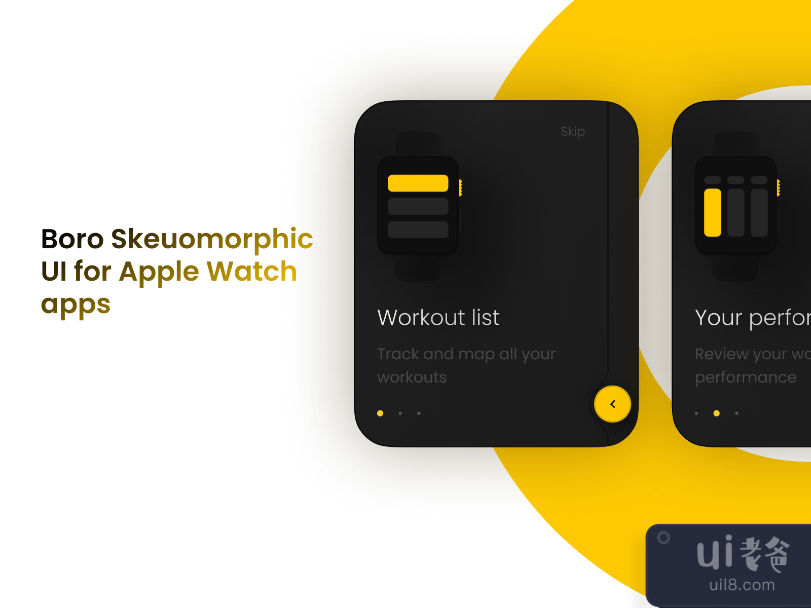 Boro Skeumorphic UI Apple Watch for Figma and Adobe XD No 4